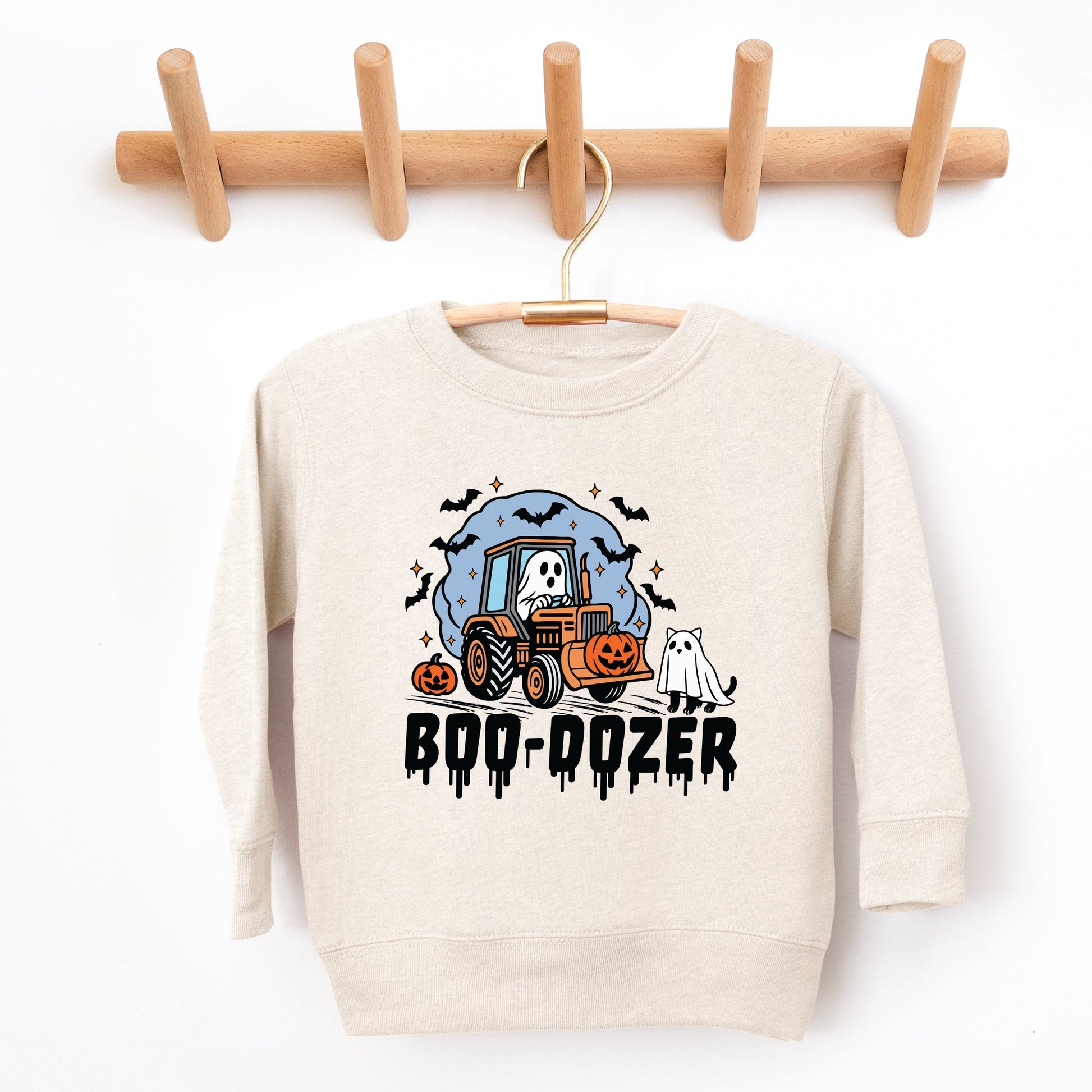 Boo-Dozer Ghost - Toddler Graphic Sweatshirt and Youth Graphic Sweatshirt