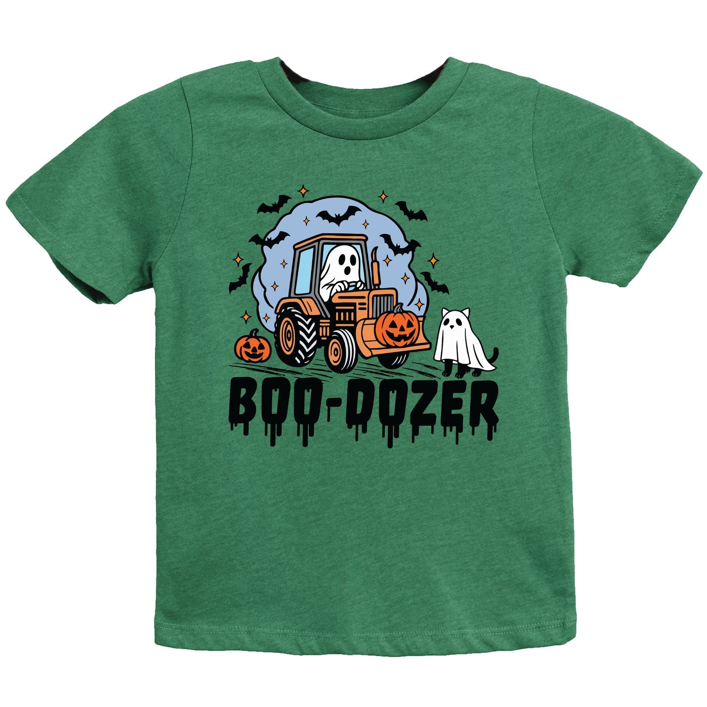 Boo-Dozer Ghost - Youth Short Sleeve Graphic T-Shirt and Toddler Short Sleeve Graphic T-Shirt