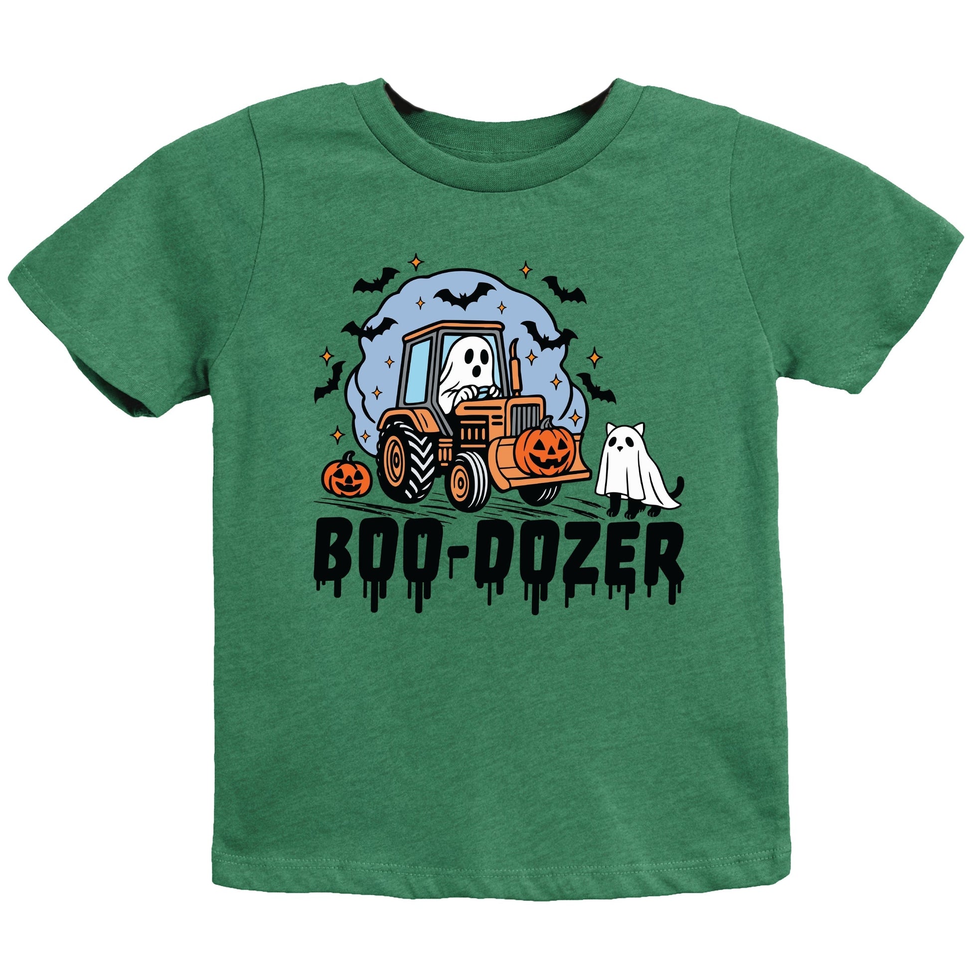Boo-Dozer Ghost - Youth Short Sleeve Graphic T-Shirt and Toddler Short Sleeve Graphic T-Shirt