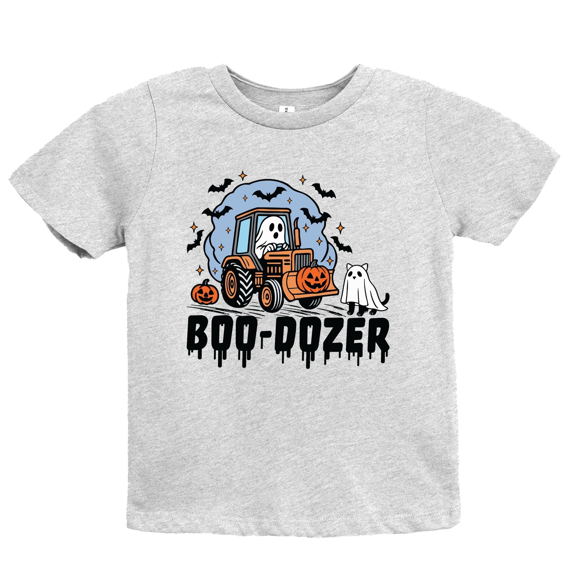 Boo-Dozer Ghost - Youth Short Sleeve Graphic T-Shirt and Toddler Short Sleeve Graphic T-Shirt