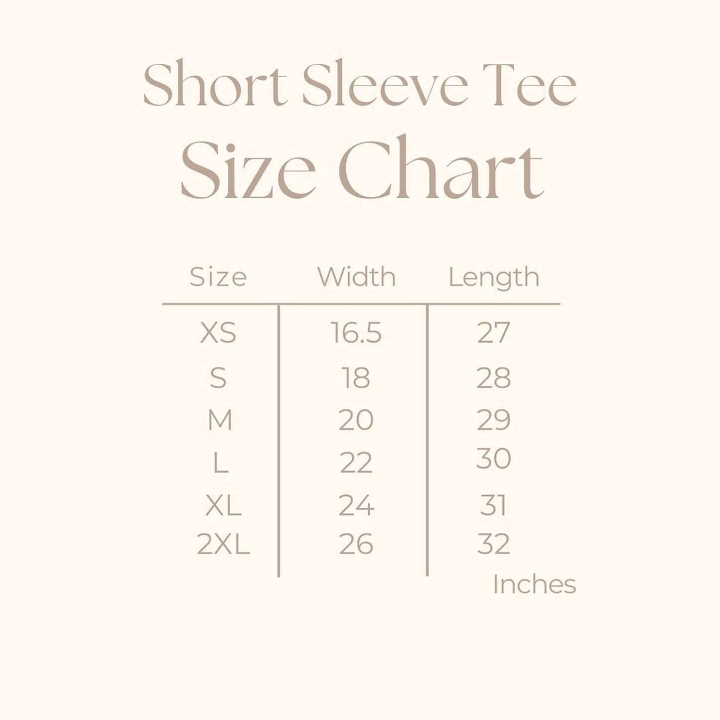 Women's Short Sleeve Graphic T-Shirt - size guide