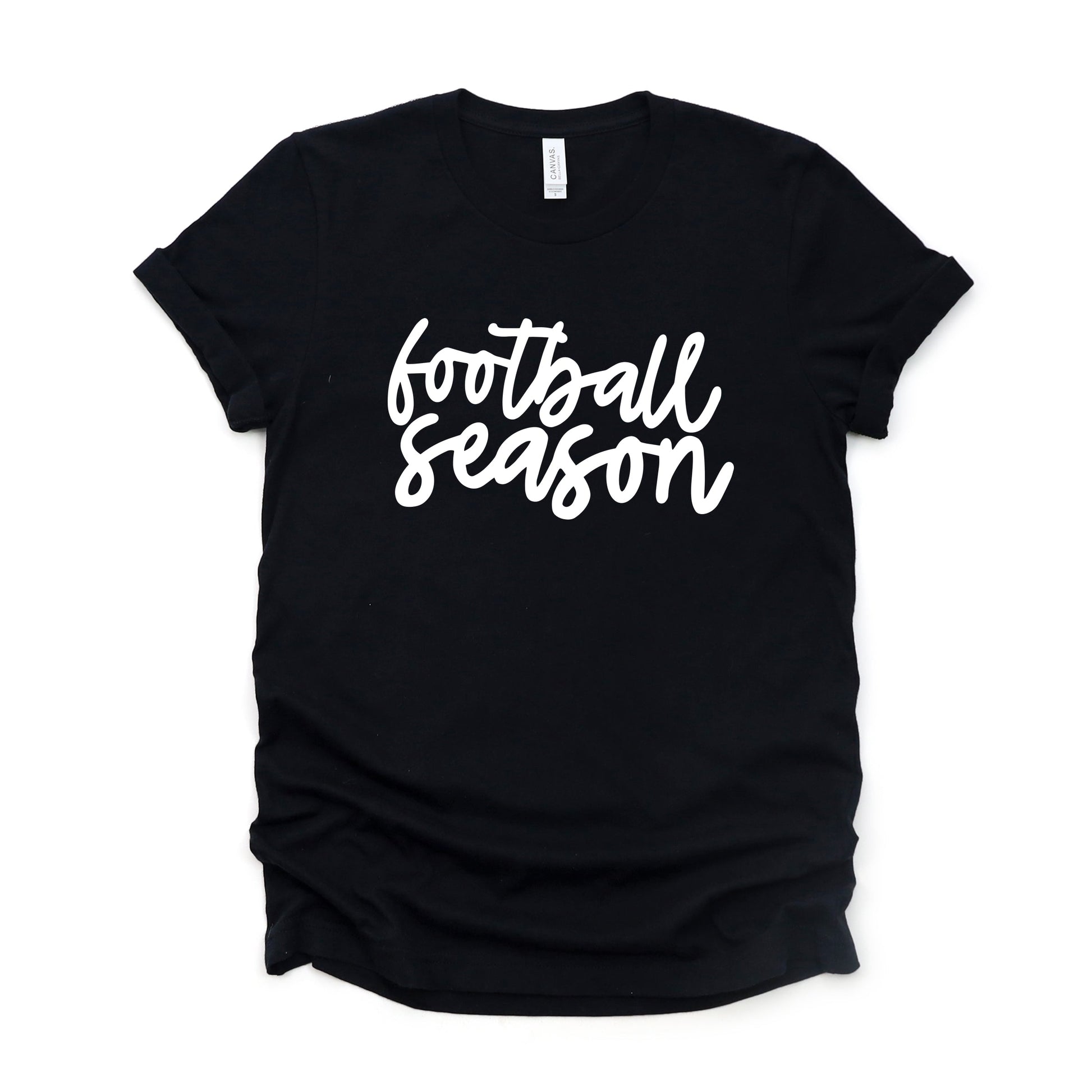 Football Season Cursive - Womens Short Sleeve Tee