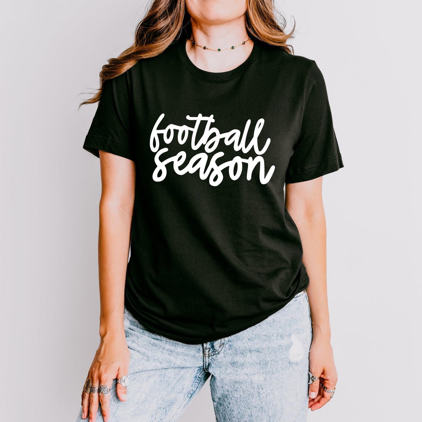 Football Season Cursive - Women's Short Sleeve Tee