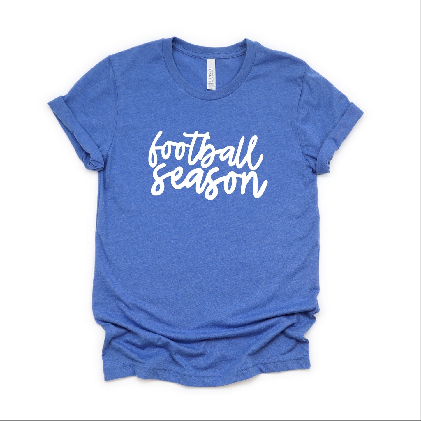 Football Season Cursive - Womens Short Sleeve Tee