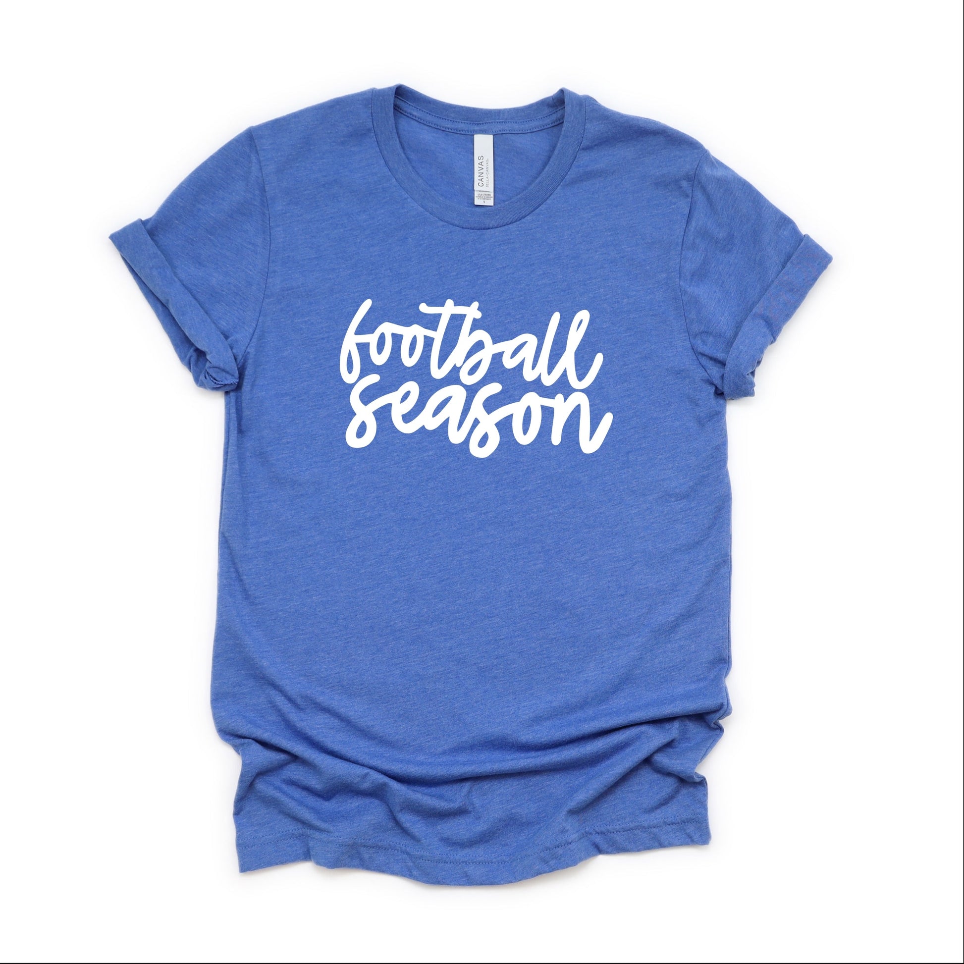Football Season Cursive - Womens Short Sleeve Tee