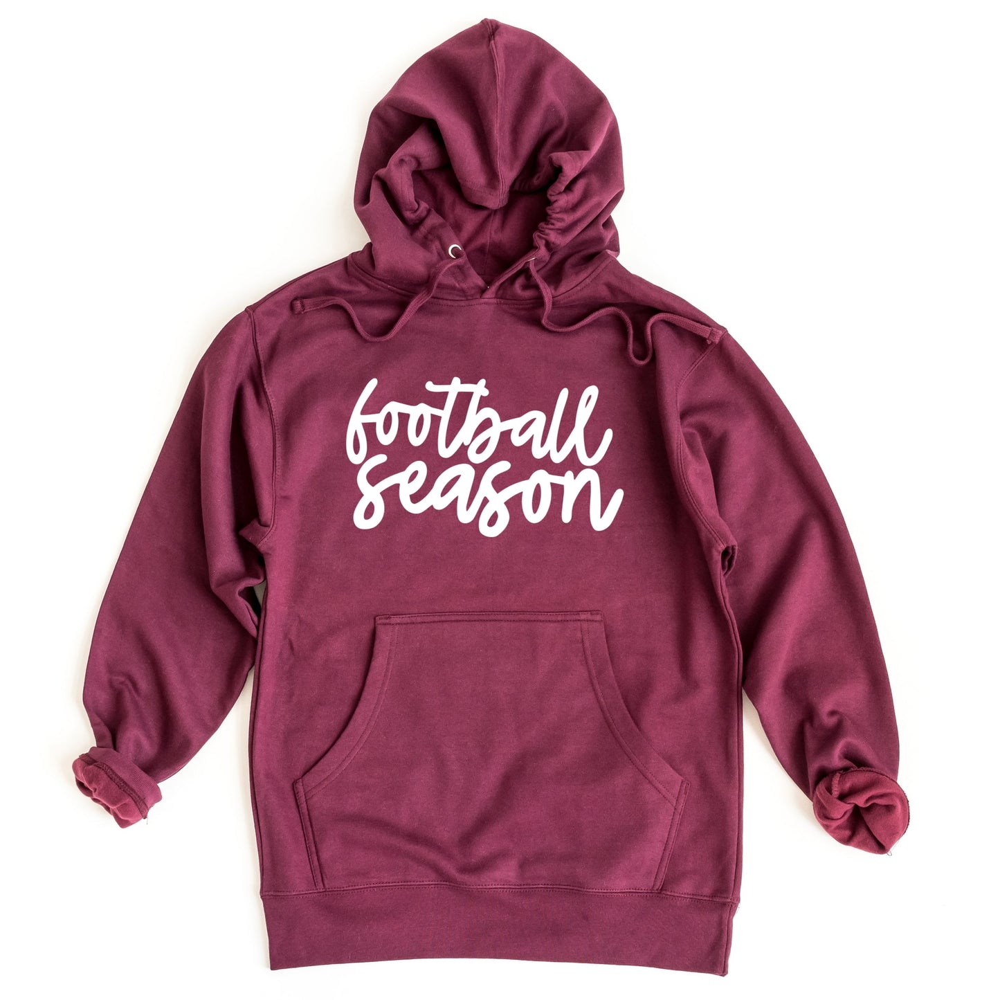 Football Season Cursive - Womens Hoodie
