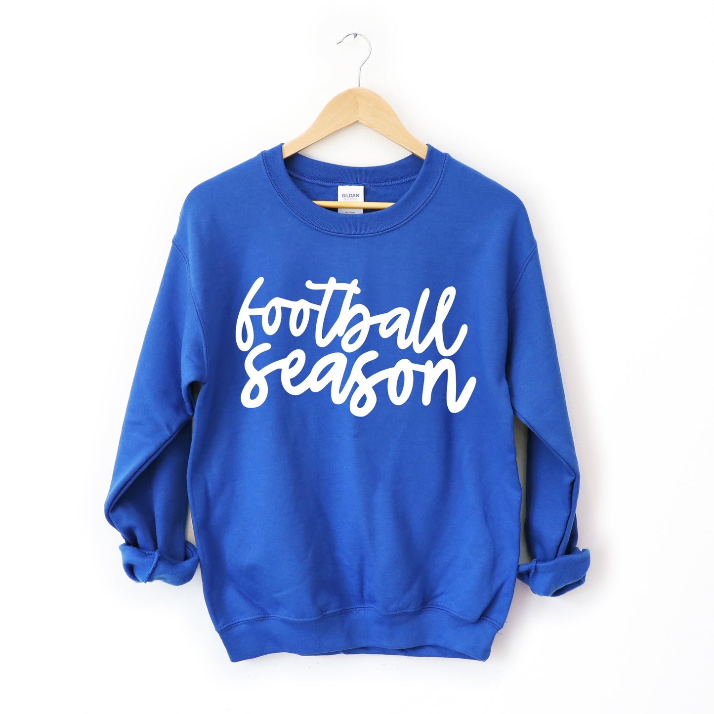 Football Season Cursive -  Womens Sweatshirt