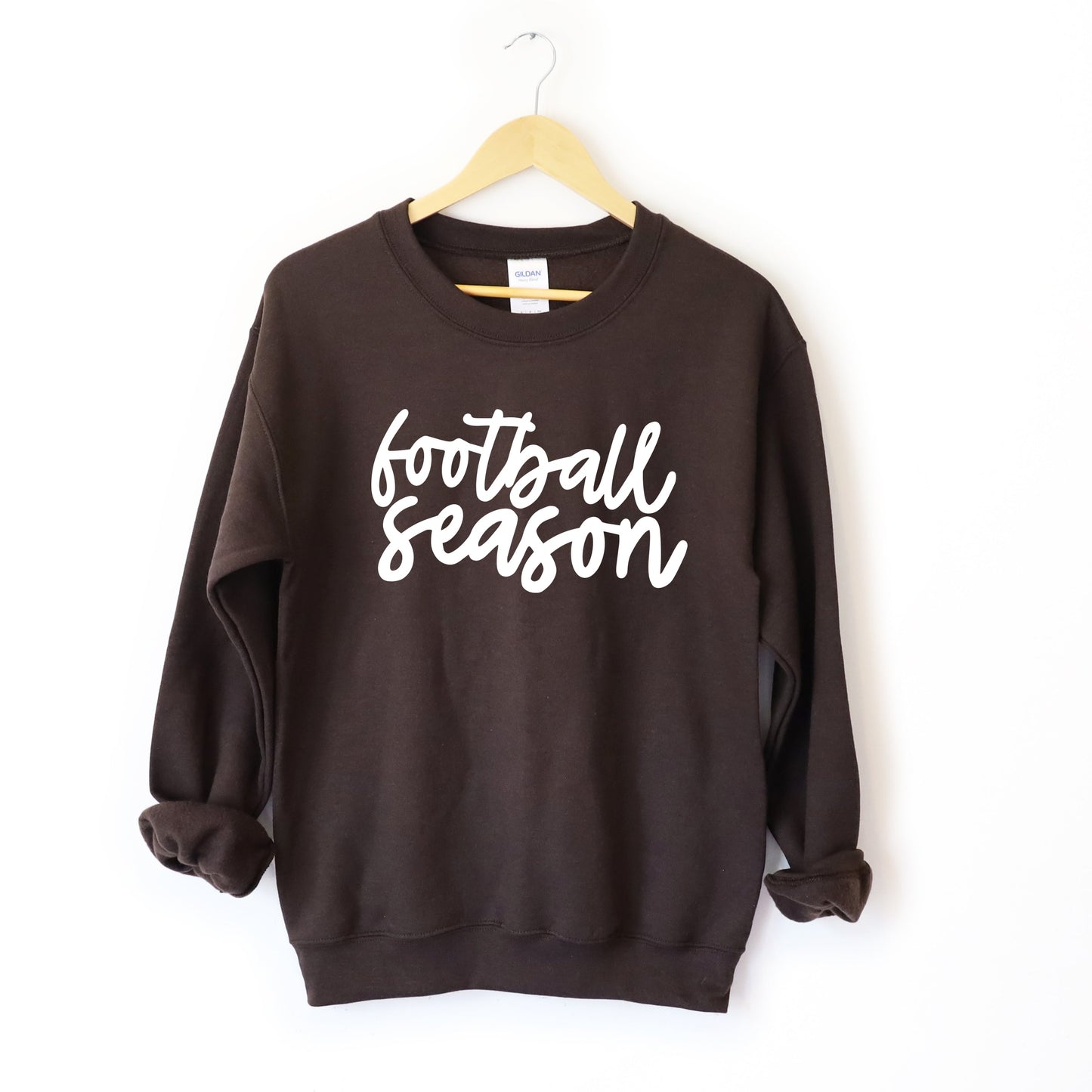 Football Season Cursive -  Womens Sweatshirt