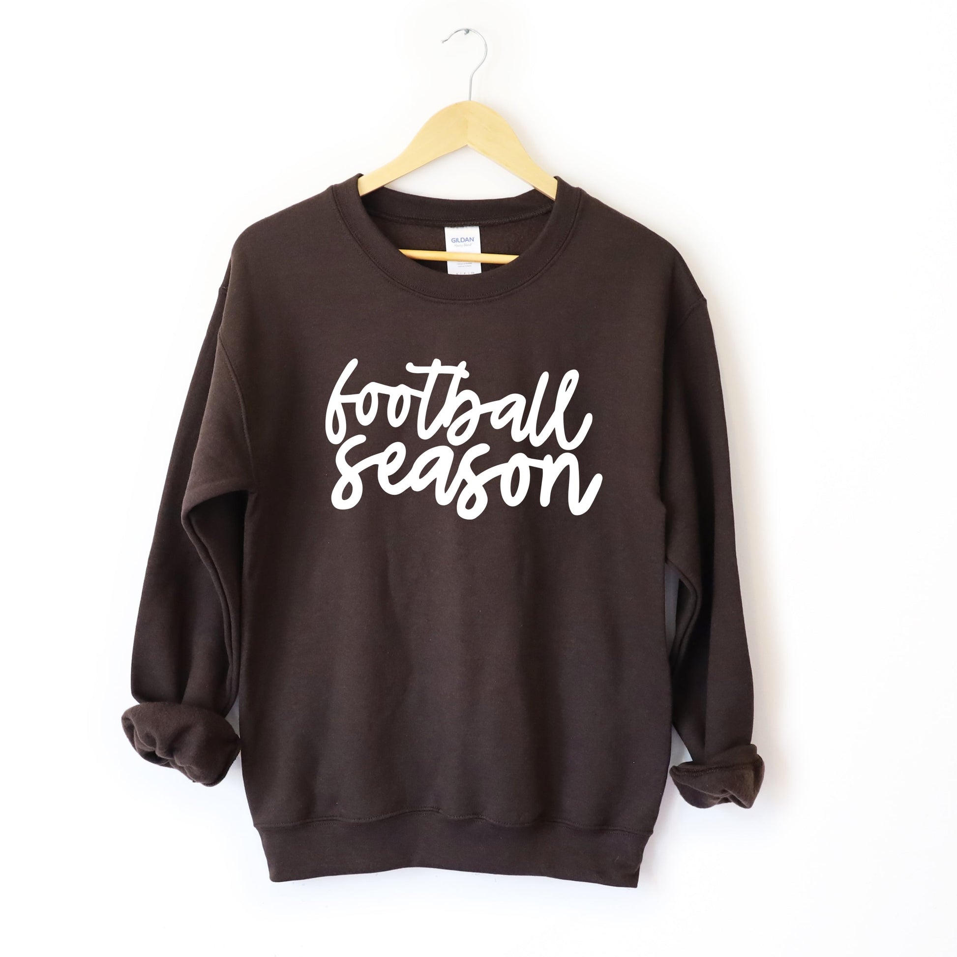 Football Season Cursive -  Womens Sweatshirt