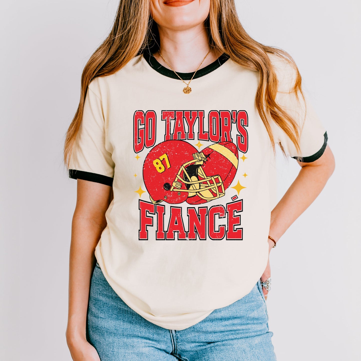 Go Taylor's Fiancé Sparkle - Women's Ringer Tee