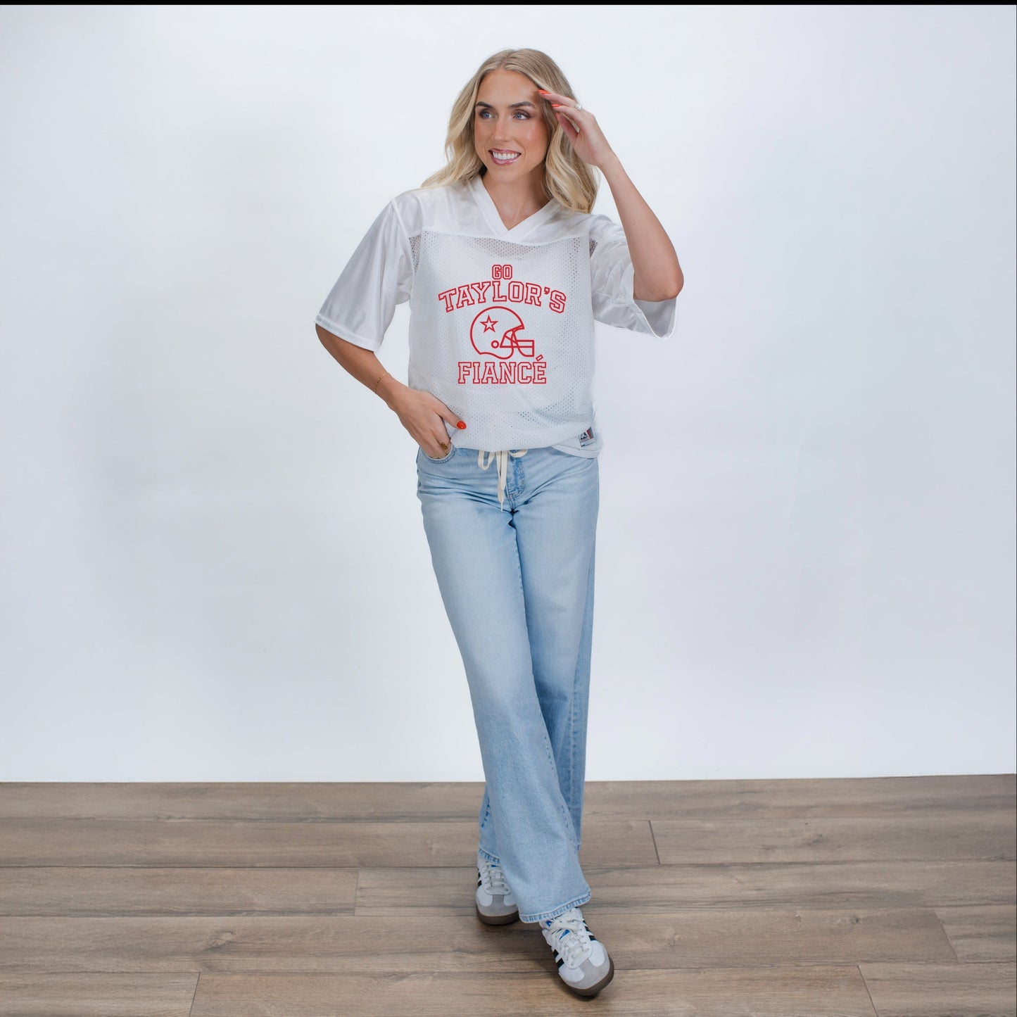 Go Taylor's Fiance Varsity - Football Jersey
