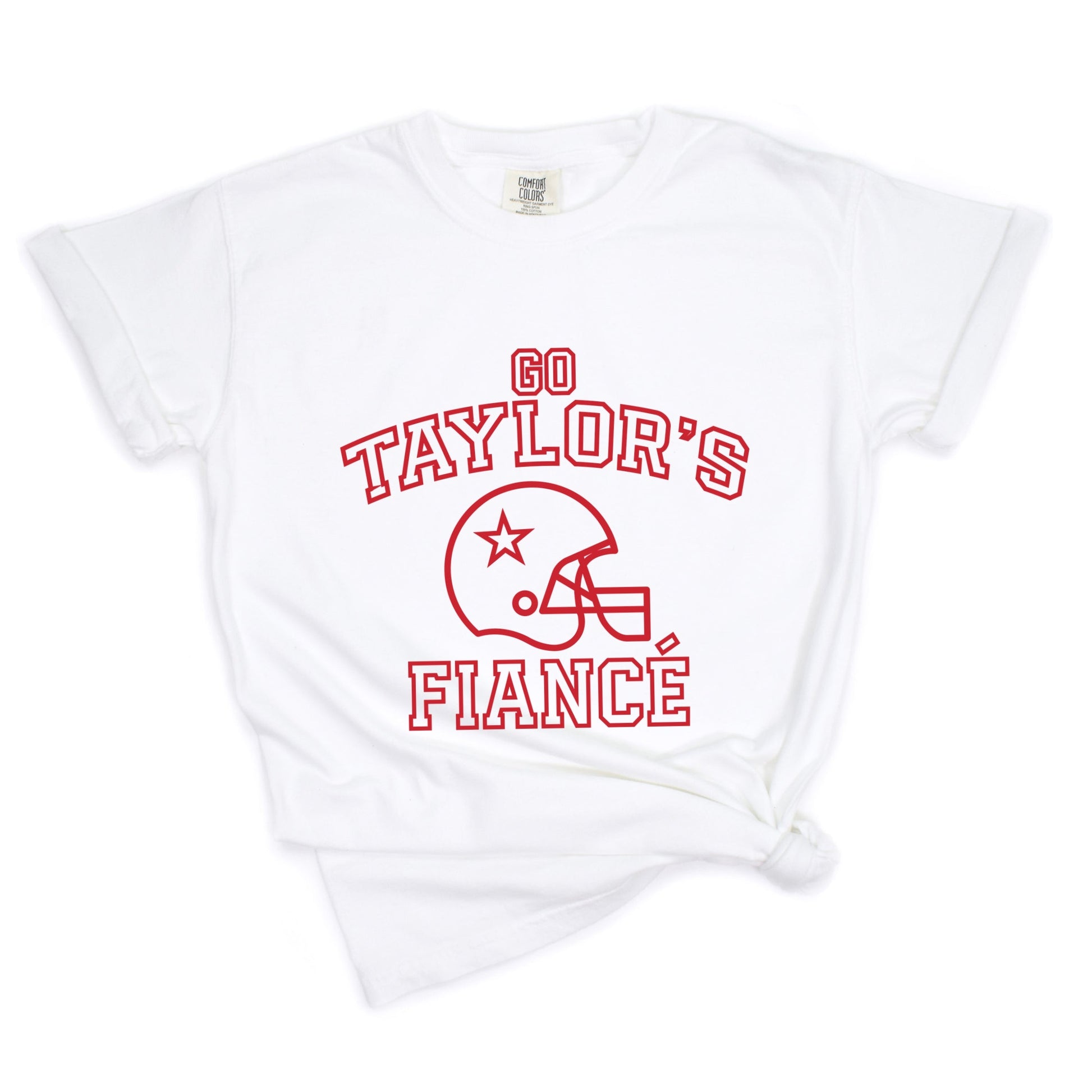 Go Taylor's Fiance Varsity - Womens Garment Dyed Tee