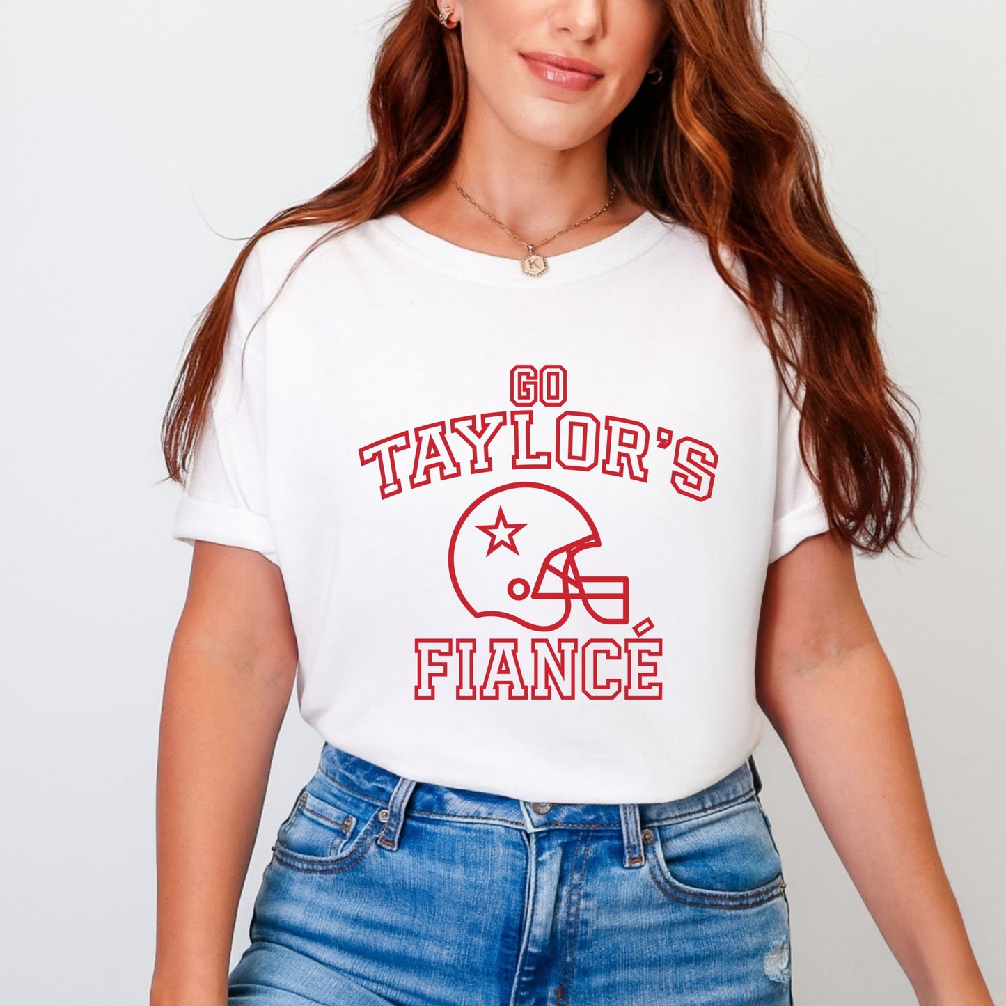 Go Taylor's Fiancé Varsity - Women's Garment Dyed Tee