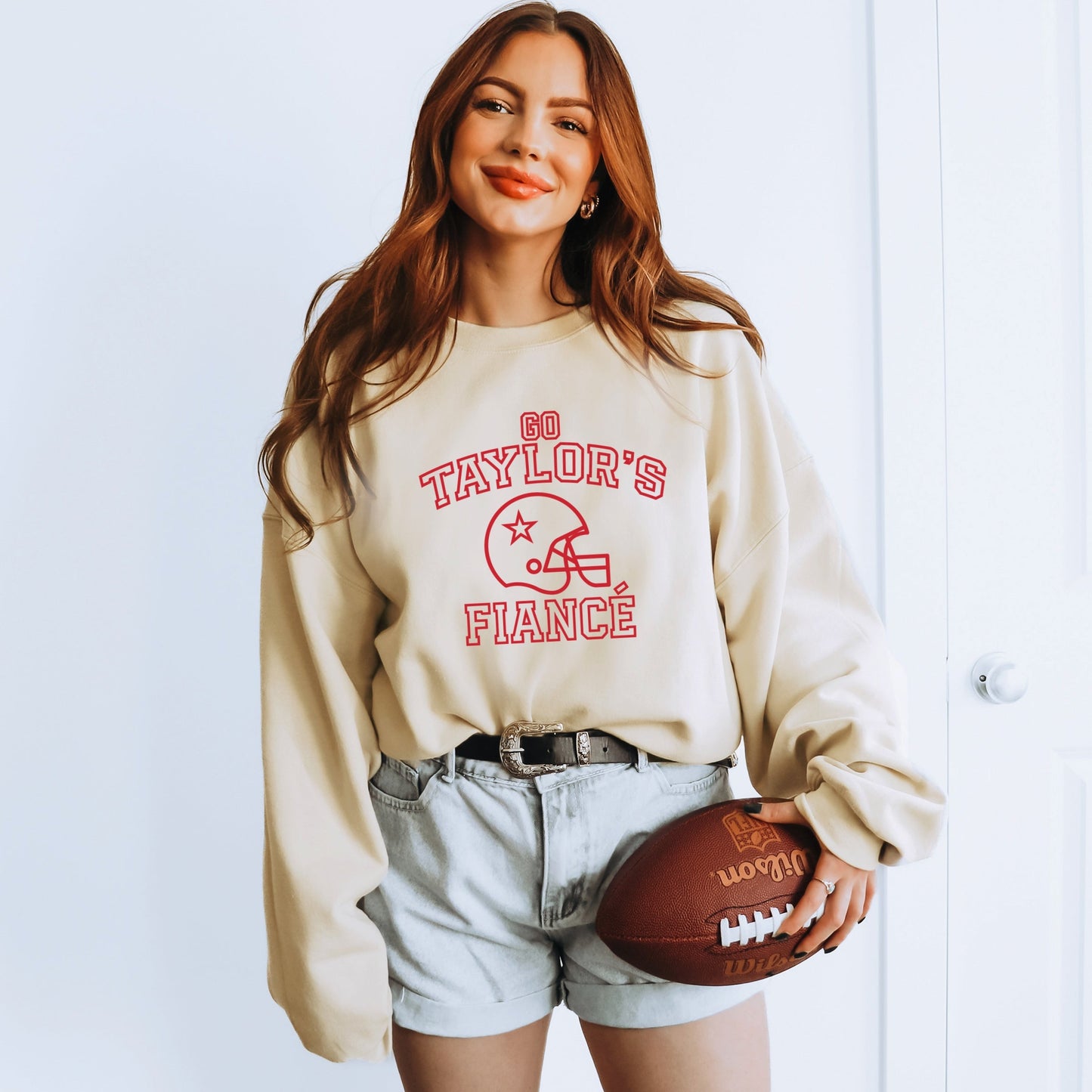 Go Taylor's Fiance Varsity -  Womens Sweatshirt
