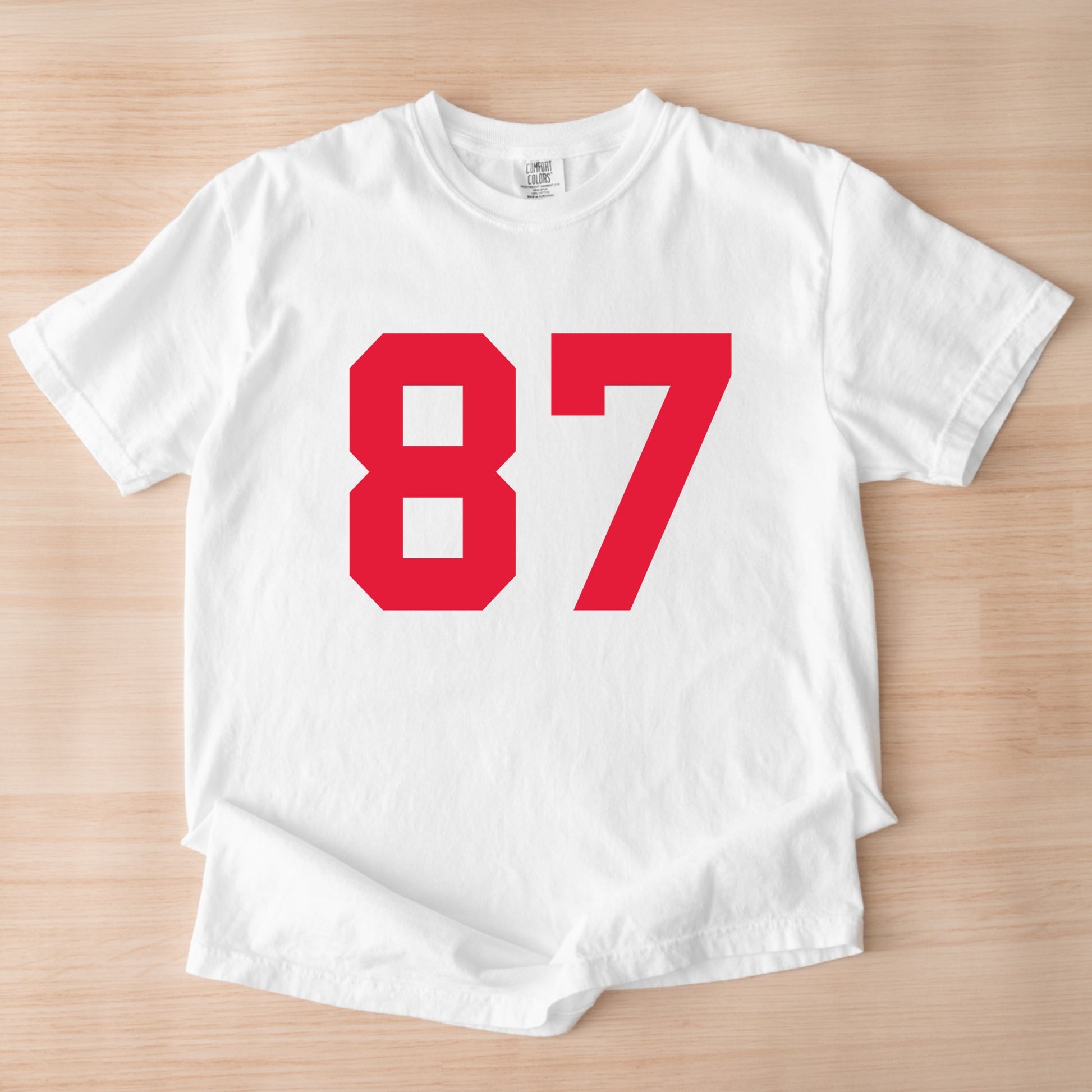 Football Jersey 87 - Womens Garment Dyed Tee