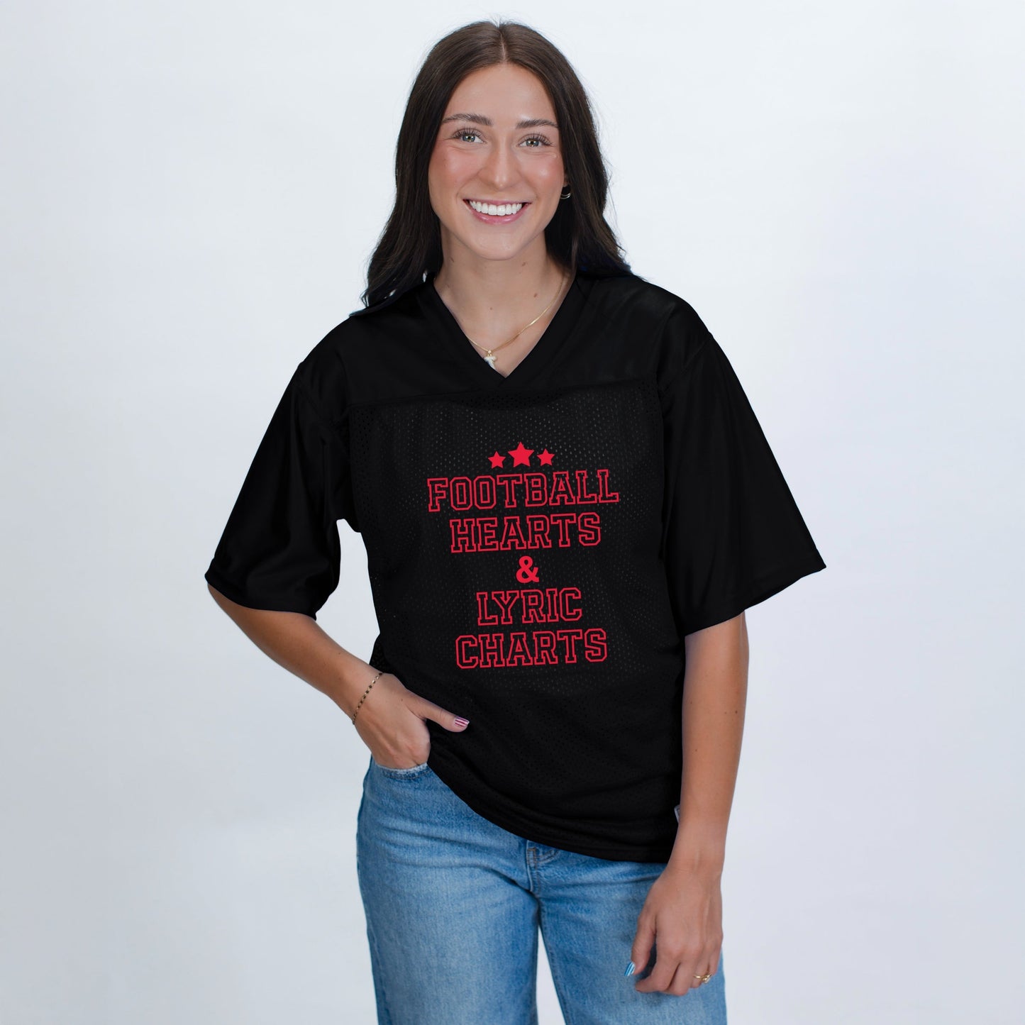 Football Hearts & Lyric Charts - Football Jersey