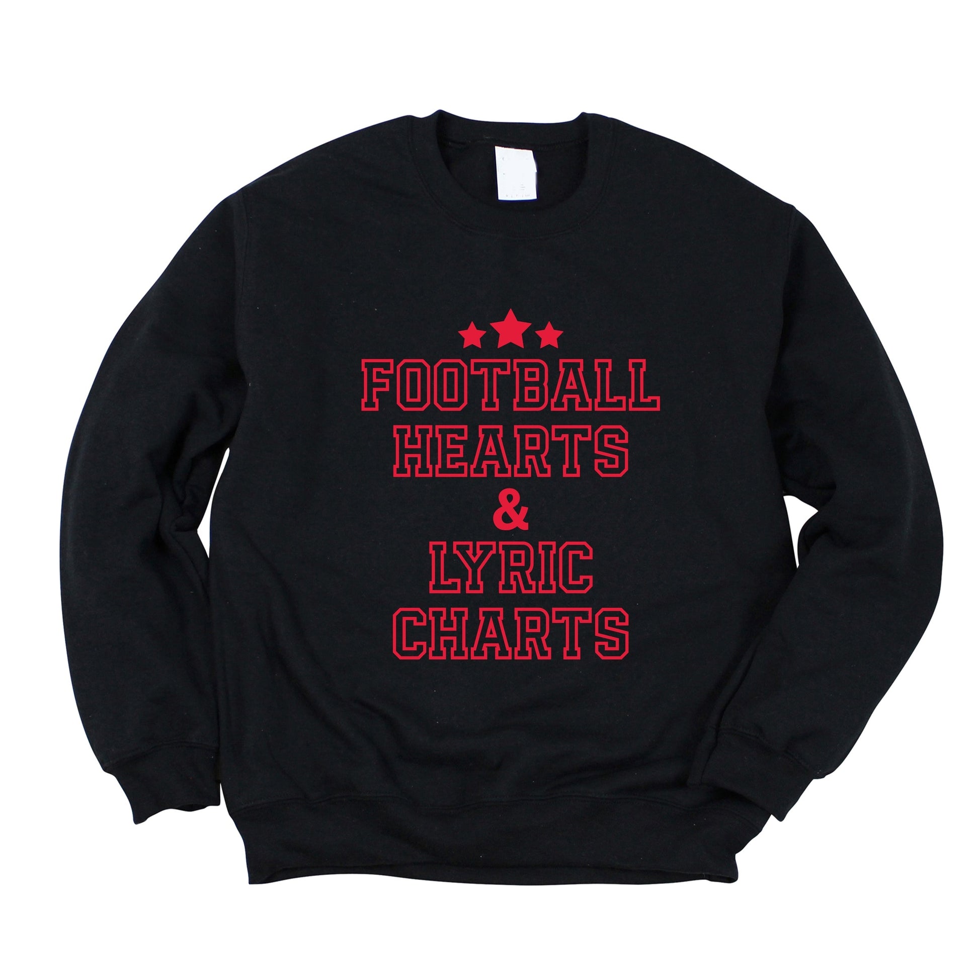 Football Hearts & Lyric Charts -  Womens Sweatshirt
