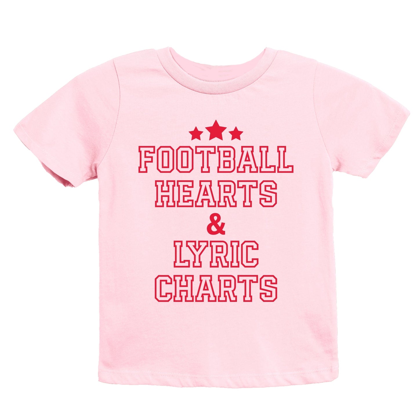 Football Hearts & Lyric Charts - Kids Youth Short Sleeve Tee and Toddler Short Sleeve Tee