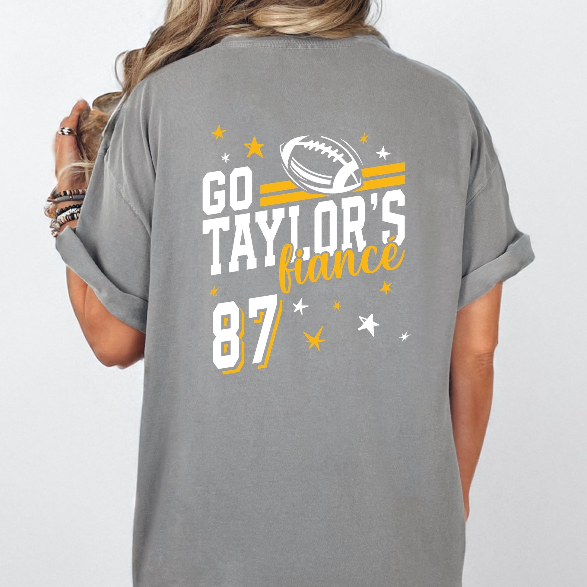 Go Taylor's Fiancé Yellow  - Womens Garment Dyed Tee