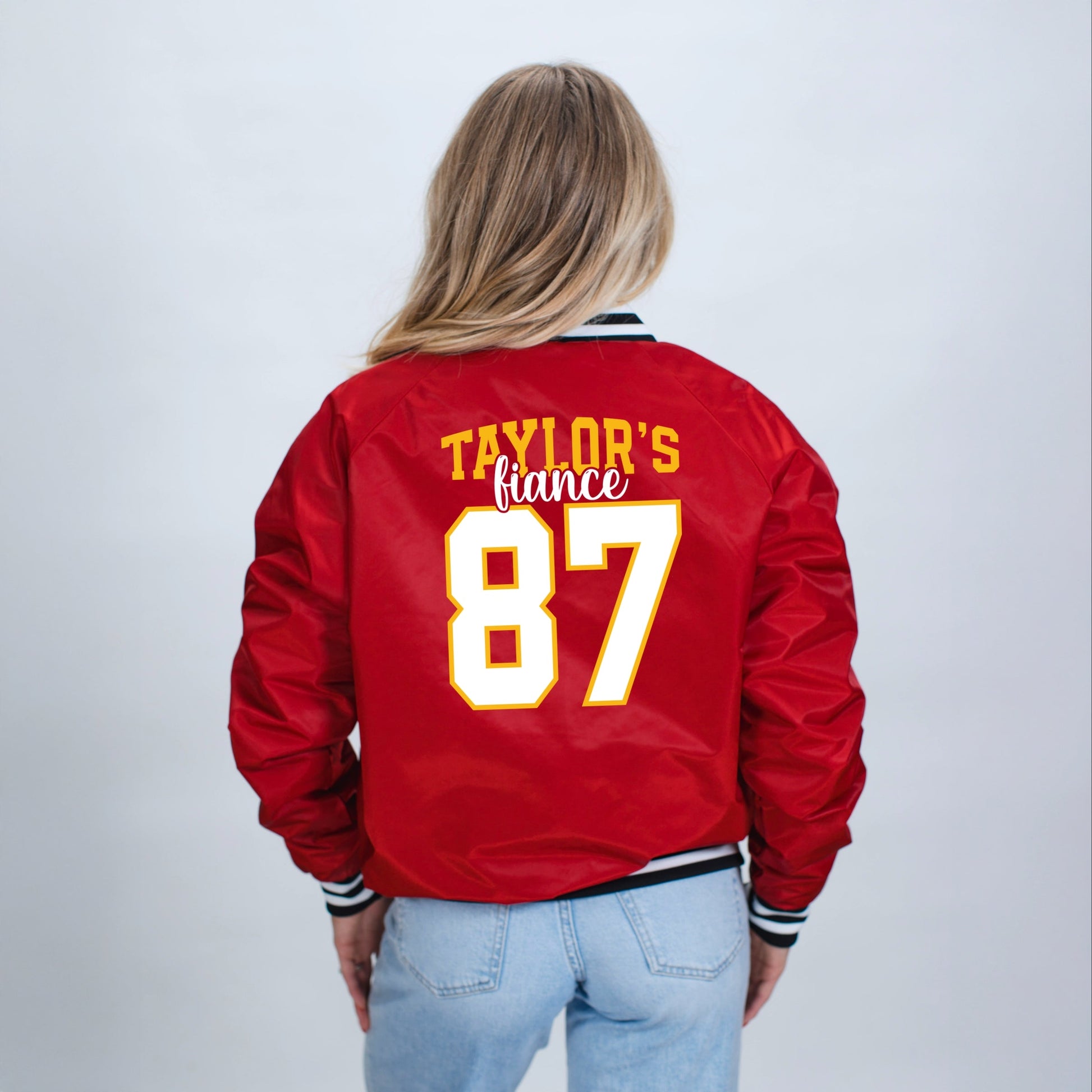 Taylor's Fiancé Number 87 Front And Back - Womens Bomber Jacket