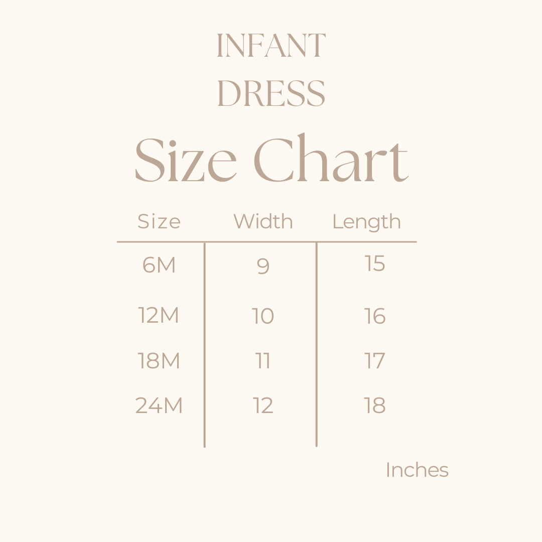 Infant Dress - size guide