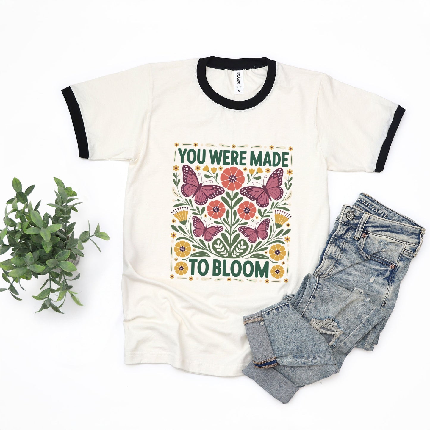 You Were Made To Bloom - Ringer Tee