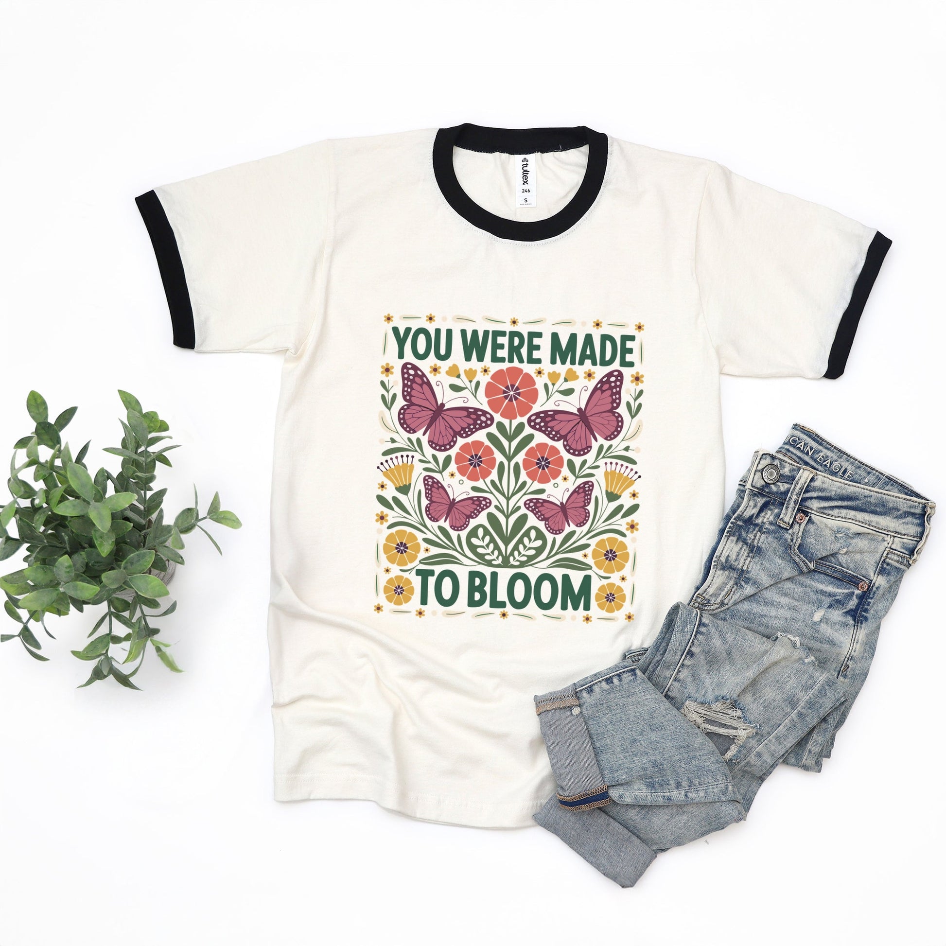 You Were Made To Bloom - Ringer Tee