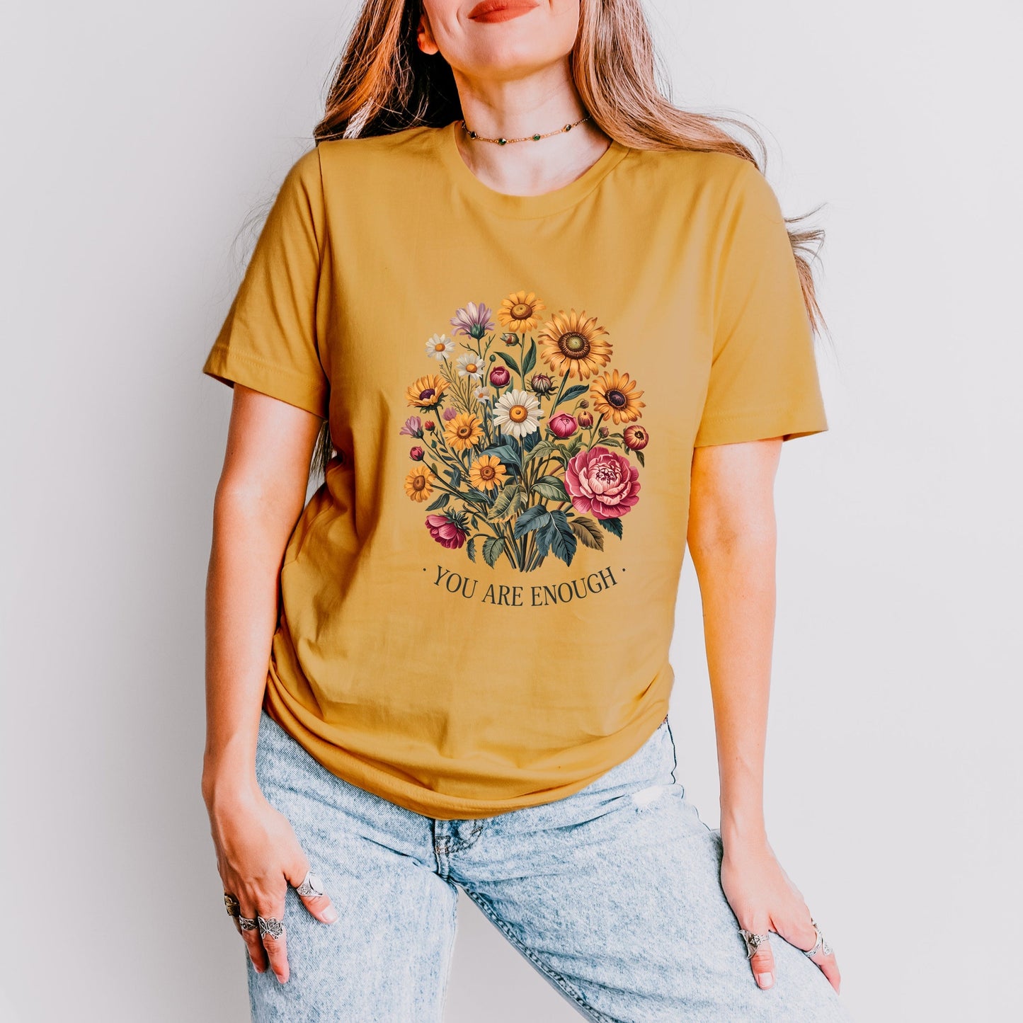 You Are Enough Bouquet - Short Sleeve Tee
