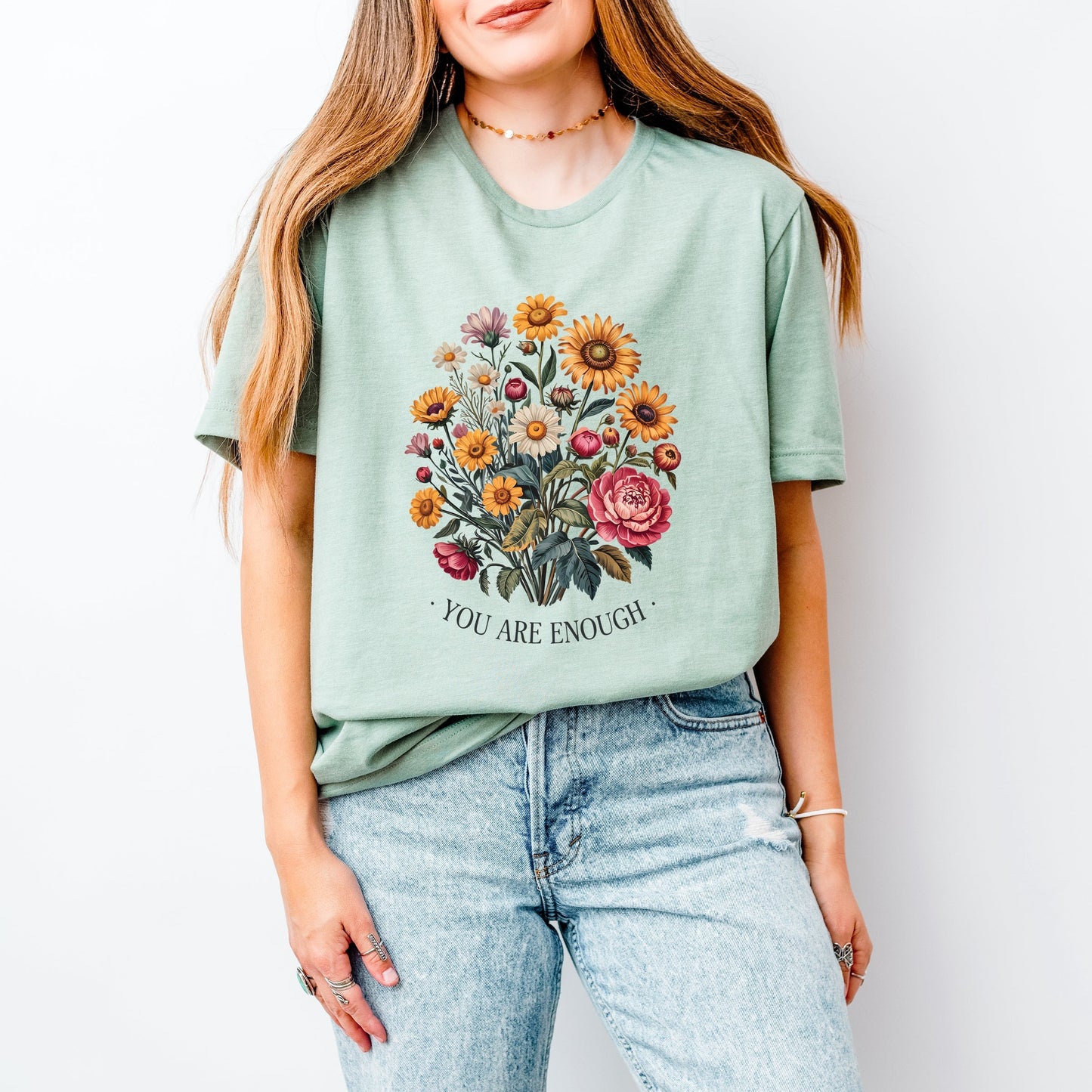 You Are Enough Bouquet - Short Sleeve Tee