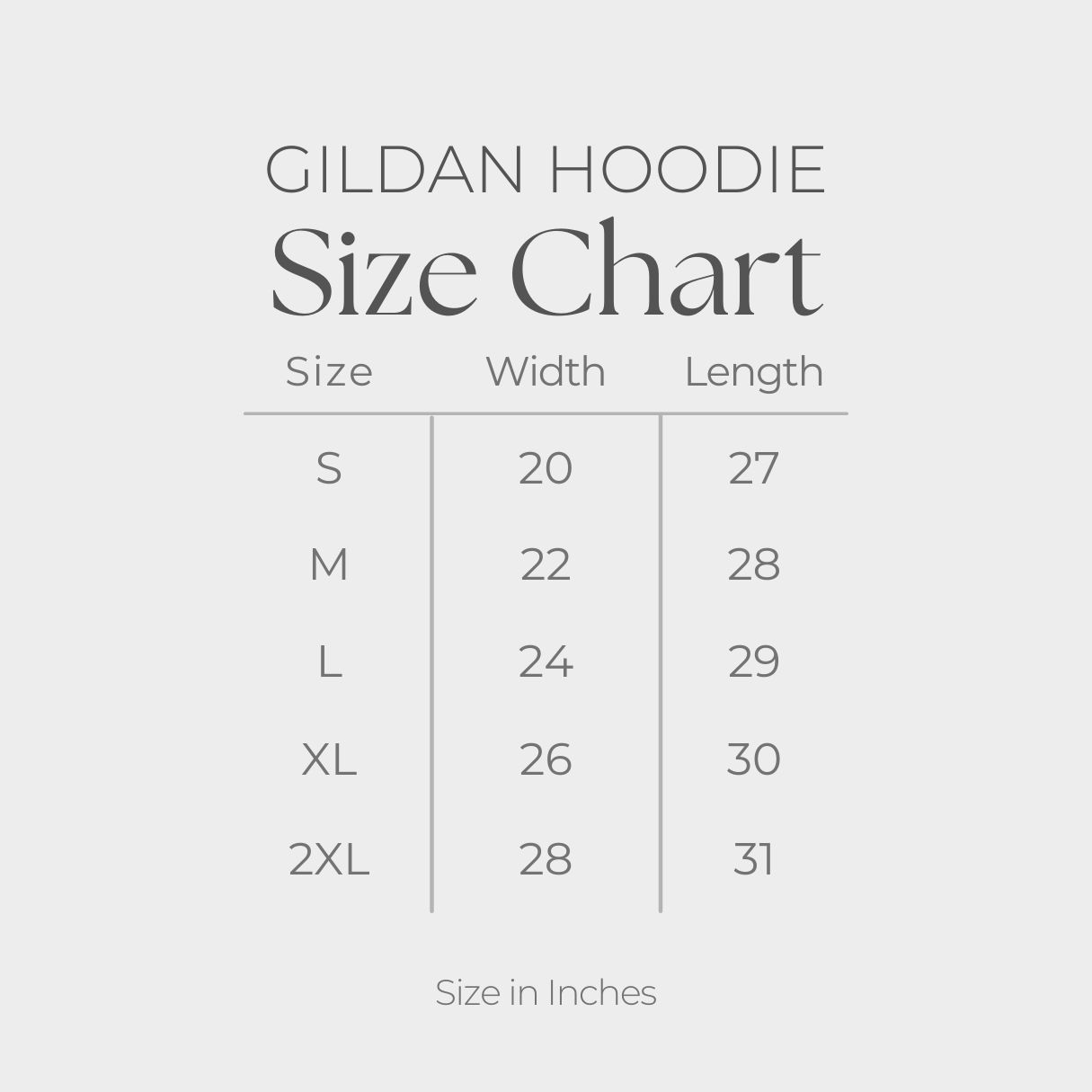 Men's Graphic Hoodie - size guide