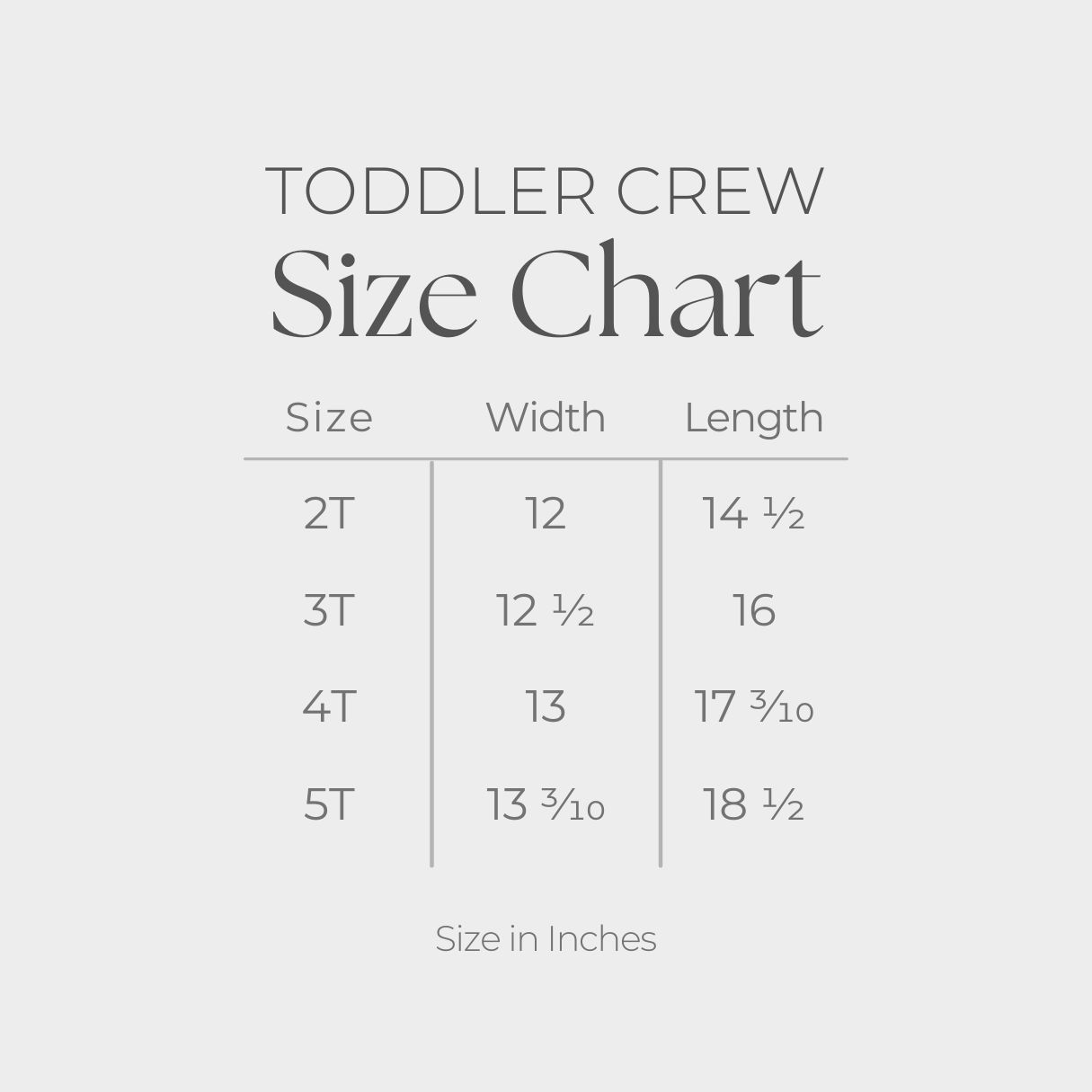 Toddler Short Sleeve Graphic T-Shirt - size guide
