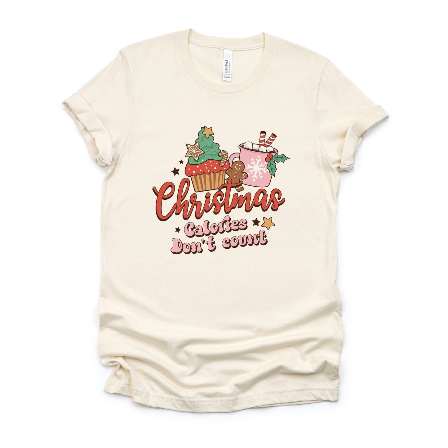 Christmas Calories Don't Count - Women's Short Sleeve Graphic T-Shirt