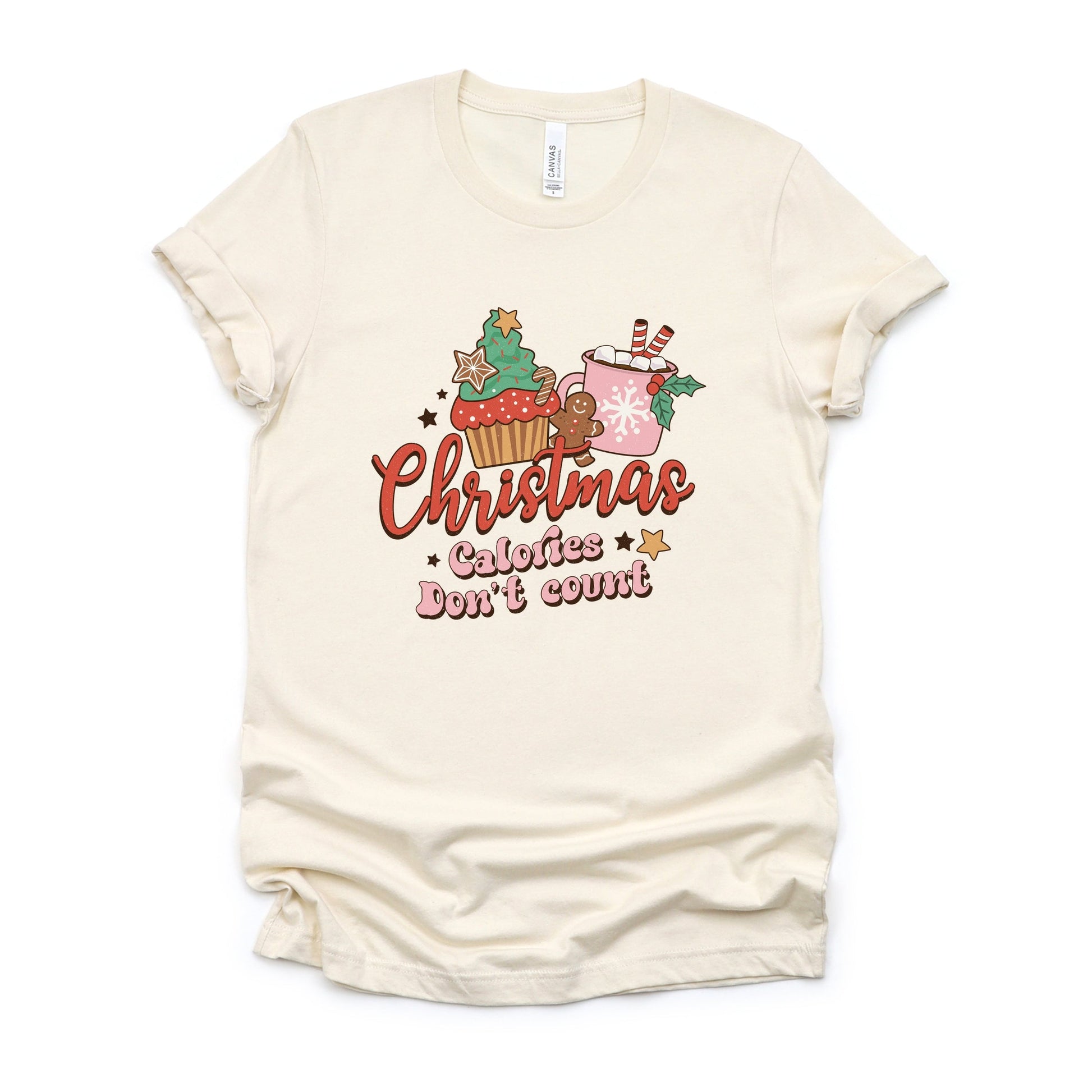 Christmas Calories Don't Count - Women's Short Sleeve Graphic T-Shirt