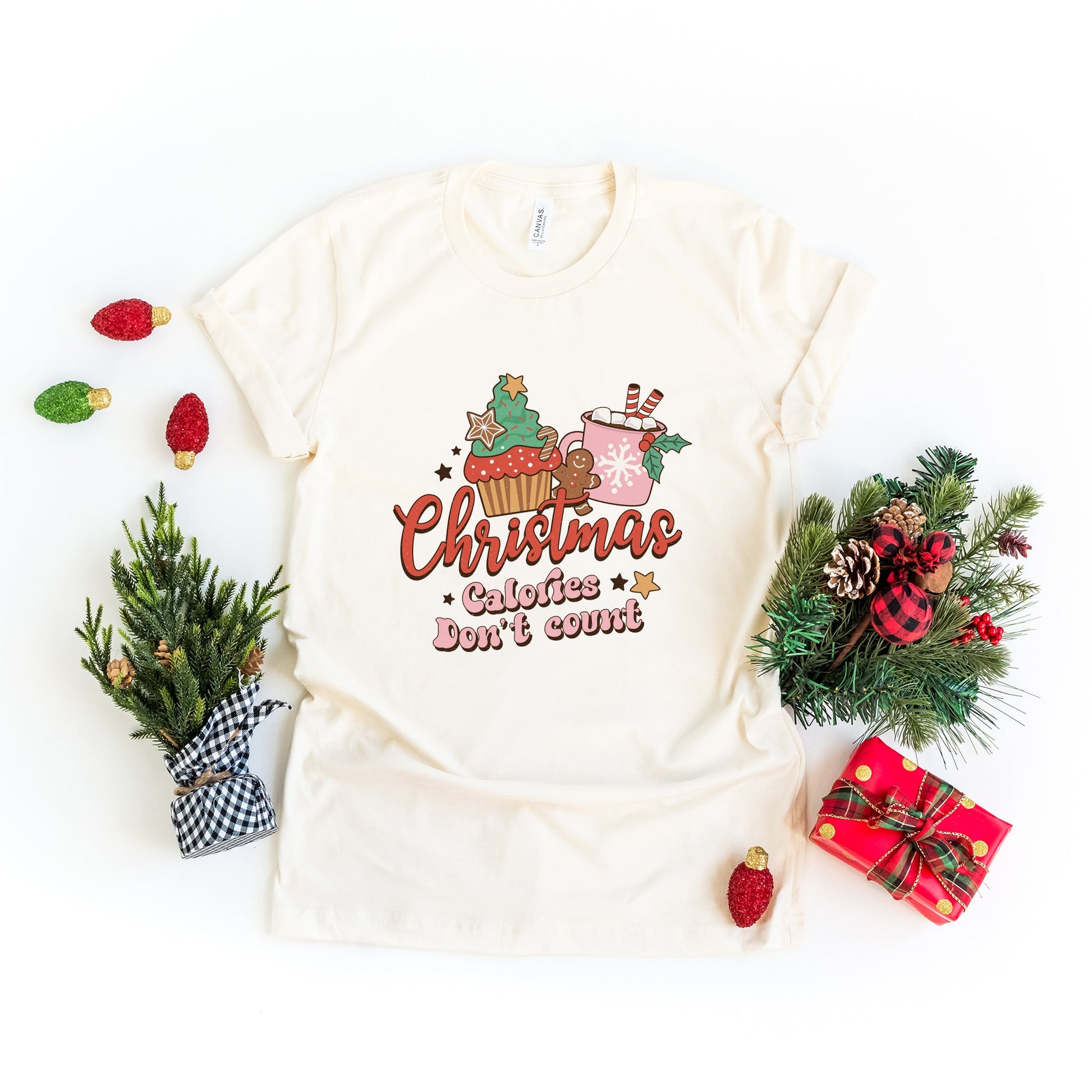 Christmas Calories Don't Count - Women's Short Sleeve Graphic T-Shirt
