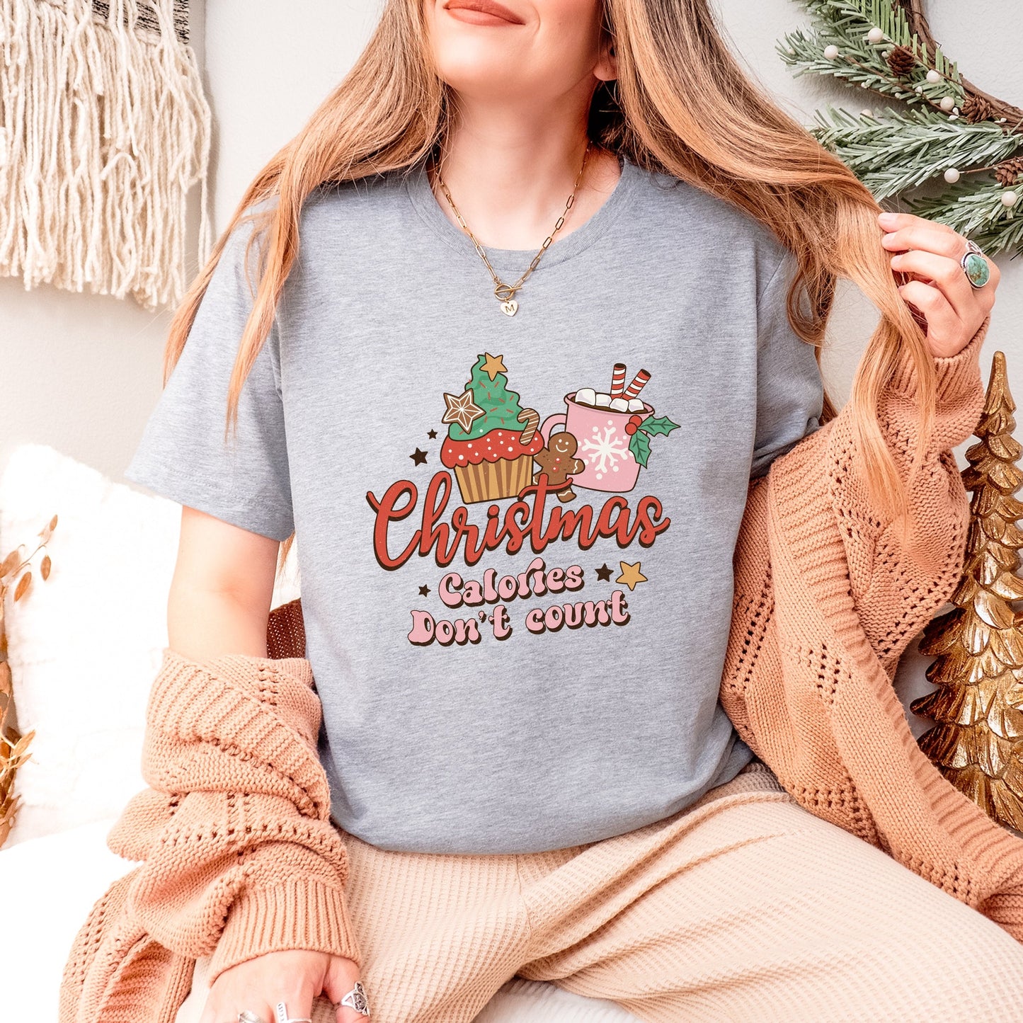 Christmas Calories Don't Count - Women's Short Sleeve Graphic T-Shirt