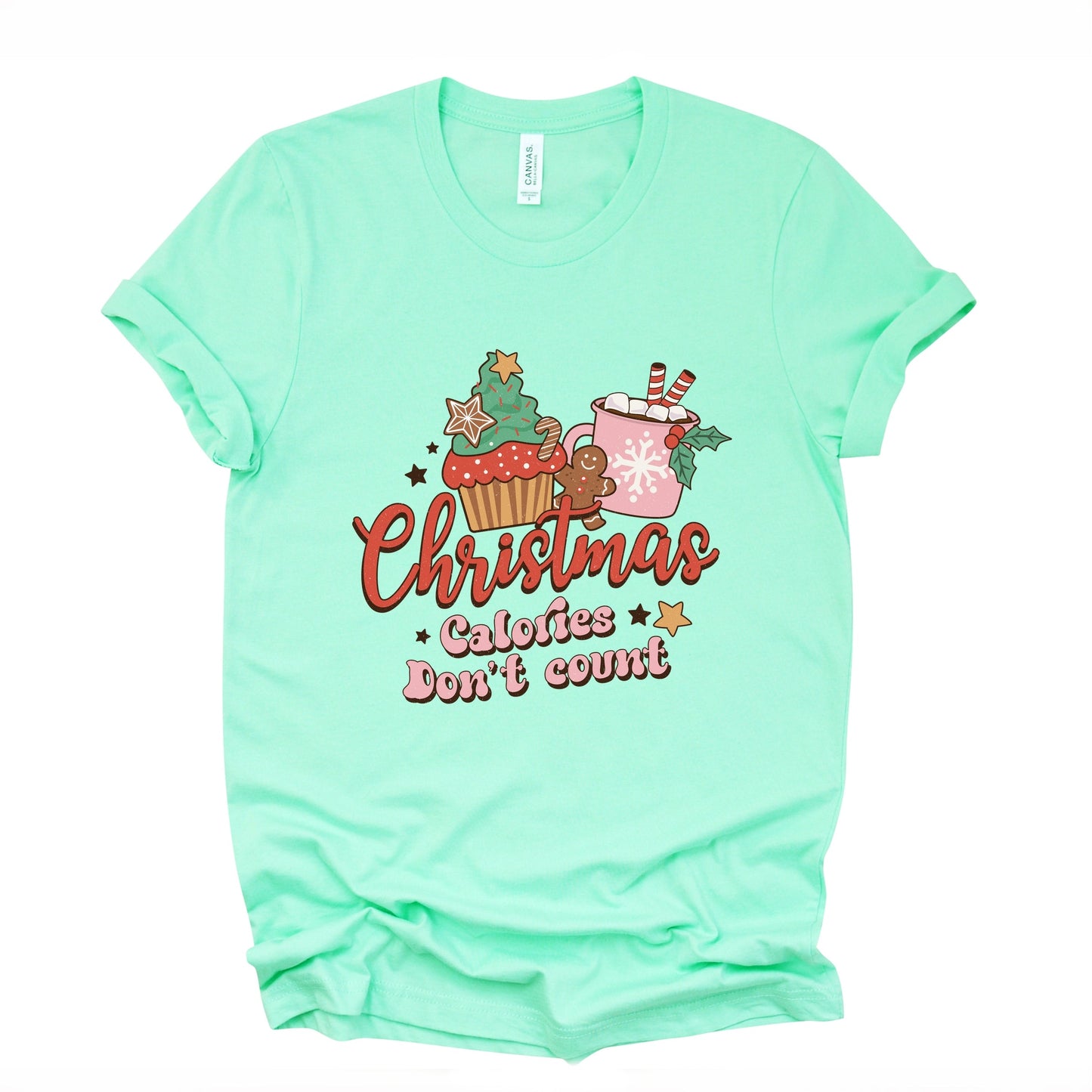 Christmas Calories Don't Count - Women's Short Sleeve Graphic T-Shirt