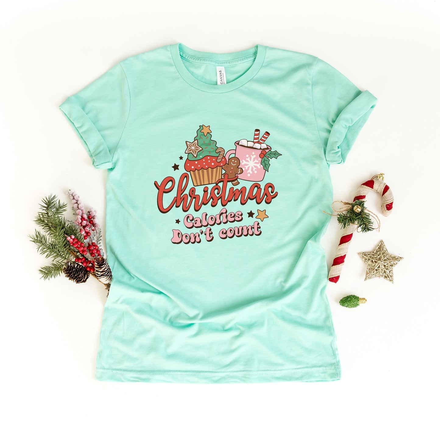 Christmas Calories Don't Count - Women's Short Sleeve Graphic T-Shirt