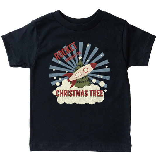 Rocket Around The Christmas Tree - Toddler Short Sleeve Graphic T-Shirt