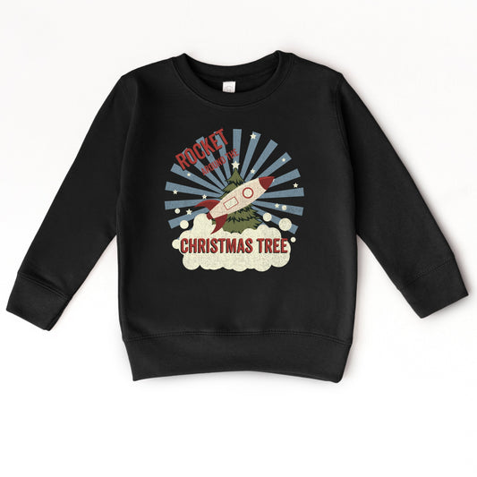 Rocket Around The Christmas Tree - Toddler Graphic Sweatshirt