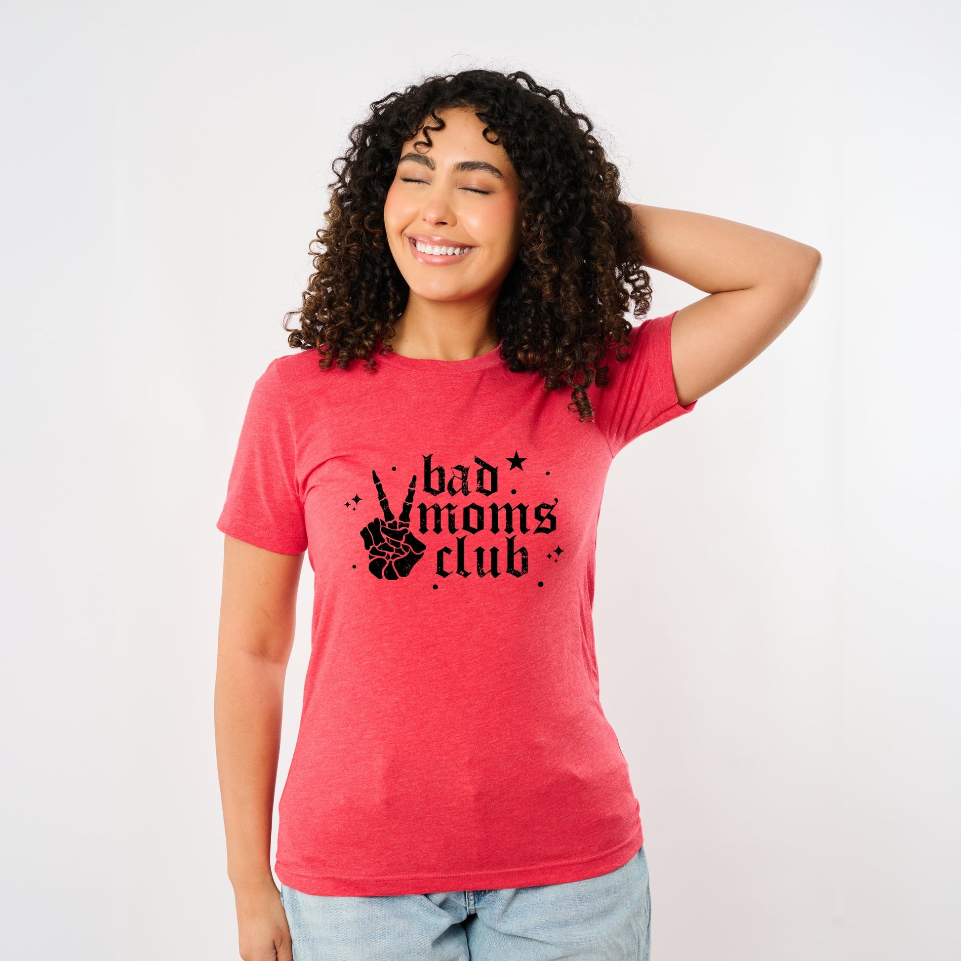 Bad Moms Club Skeleton - Women's Short Sleeve Graphic T-Shirt