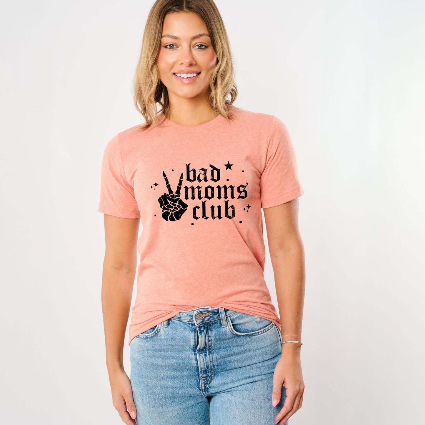 Bad Moms Club Skeleton - Women's Short Sleeve Graphic T-Shirt