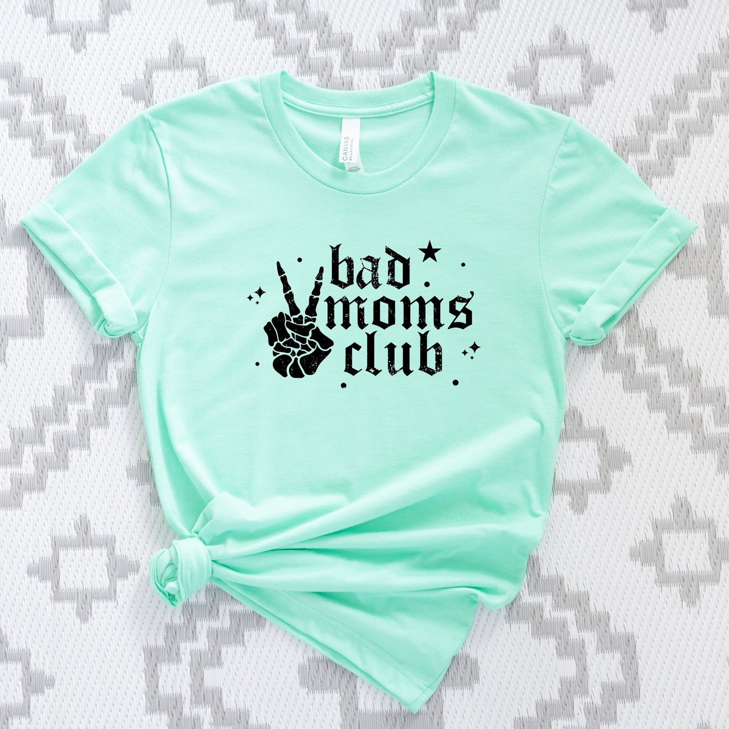 Bad Moms Club Skeleton - Women's Short Sleeve Graphic T-Shirt