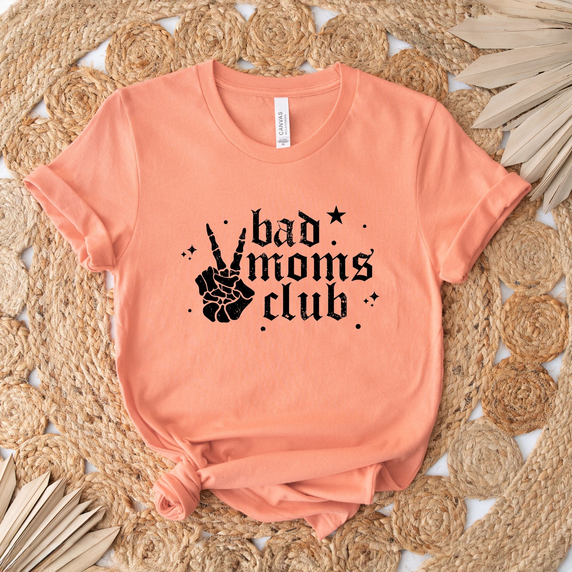 Bad Moms Club Skeleton - Women's Short Sleeve Graphic T-Shirt