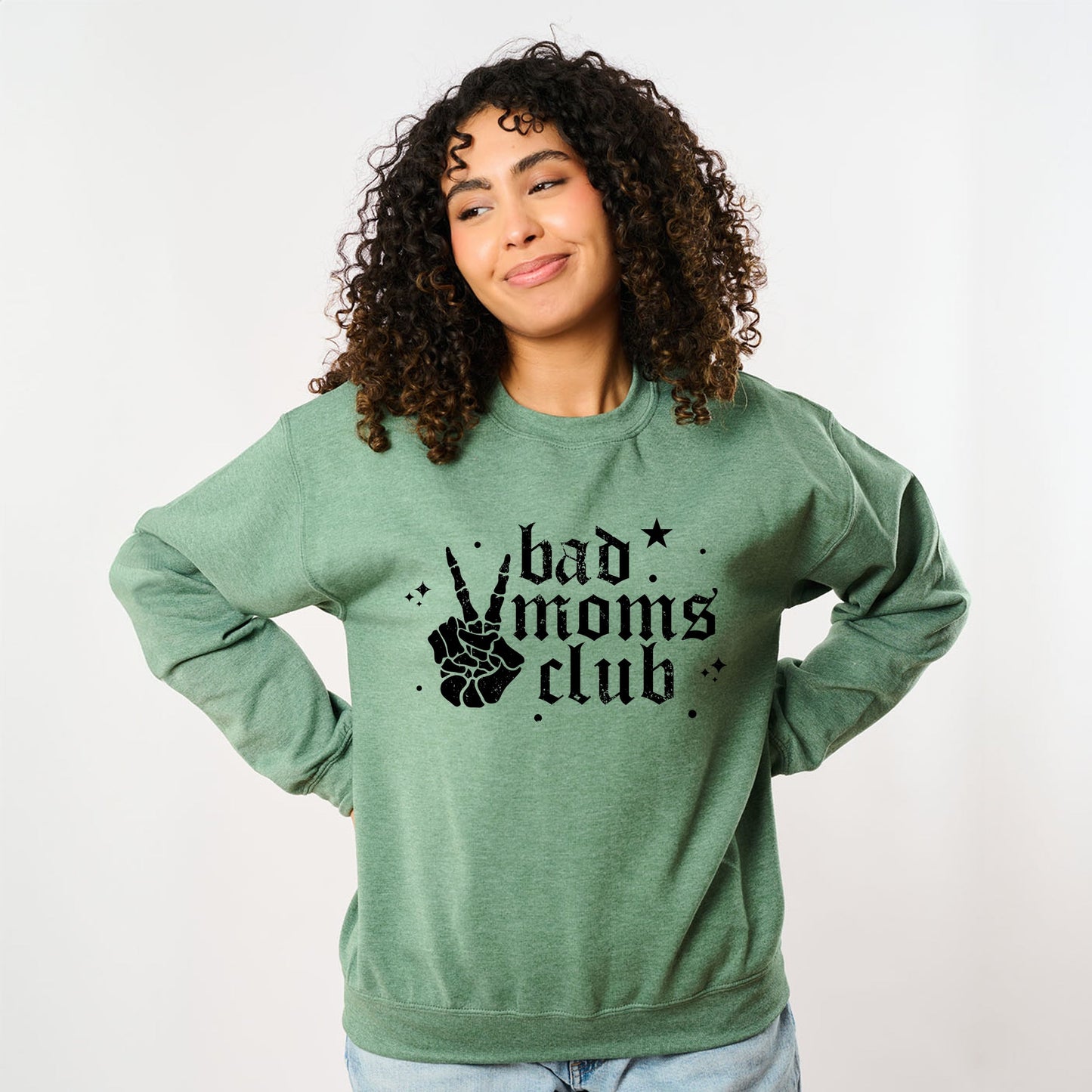 Bad Moms Club Skeleton - Women's Graphic Sweatshirt