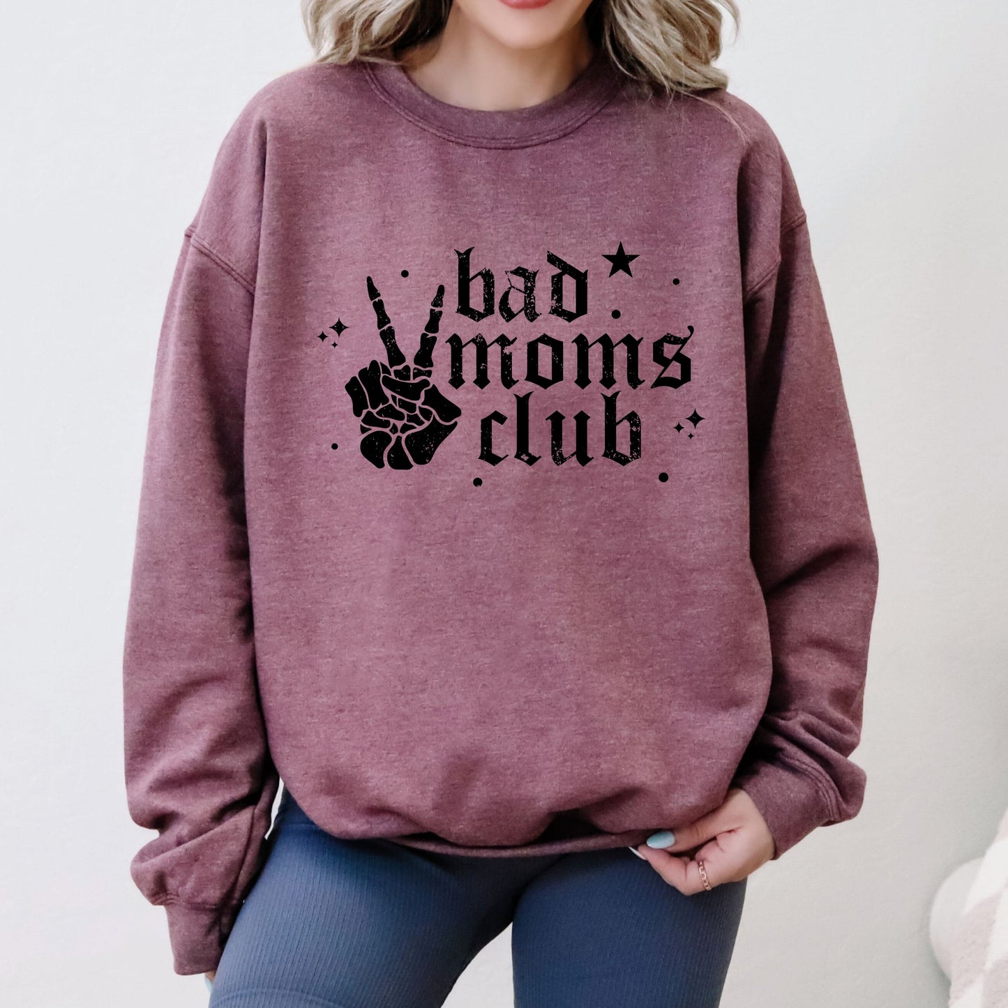 Bad Moms Club Skeleton - Women's Graphic Sweatshirt