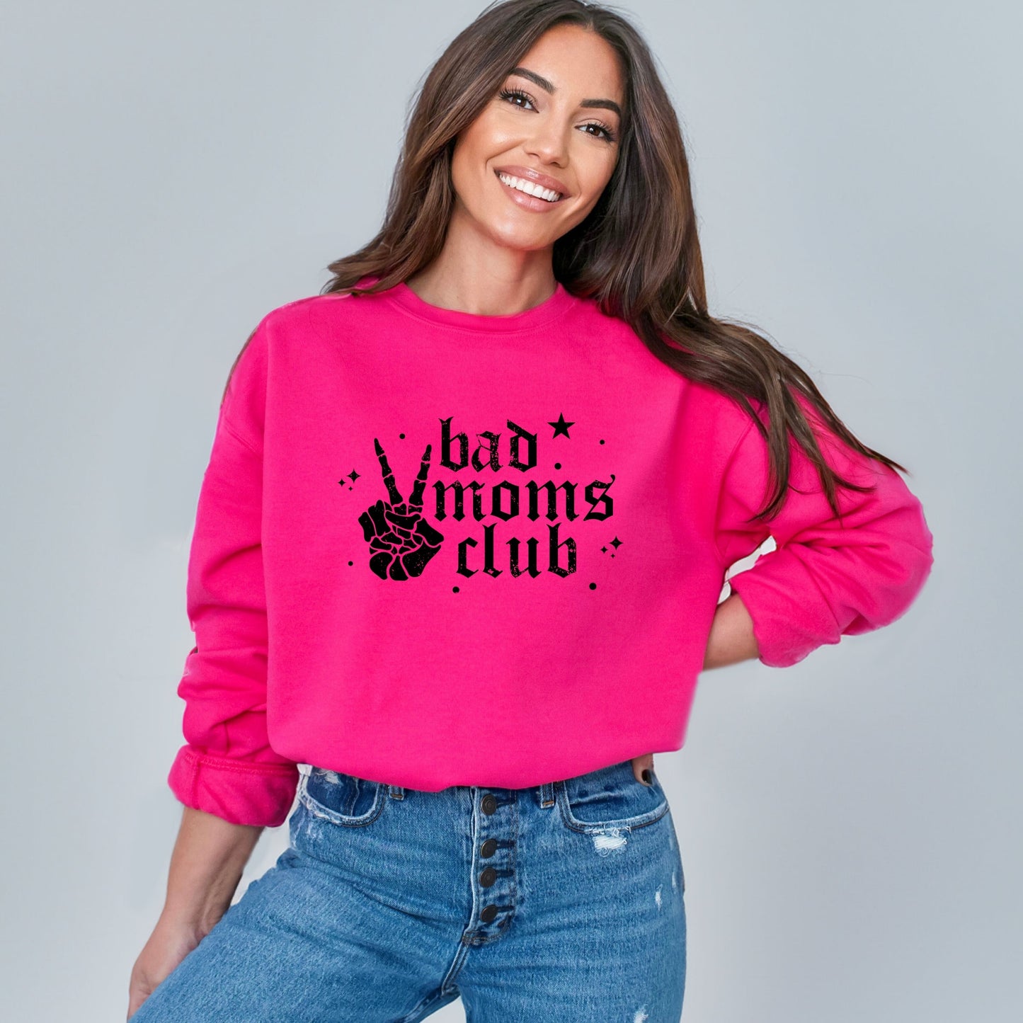 Bad Moms Club Skeleton - Women's Graphic Sweatshirt