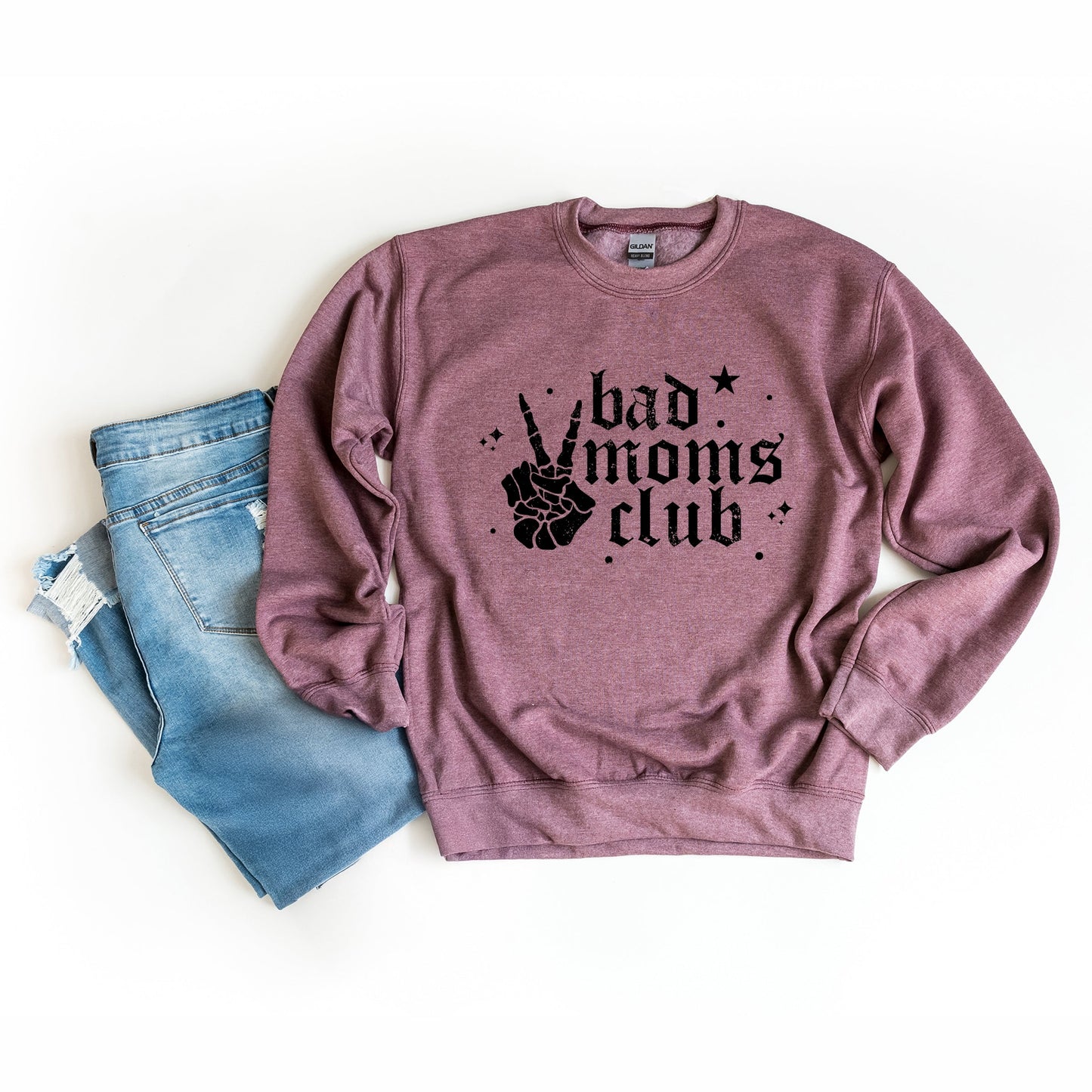 Bad Moms Club Skeleton - Women's Graphic Sweatshirt