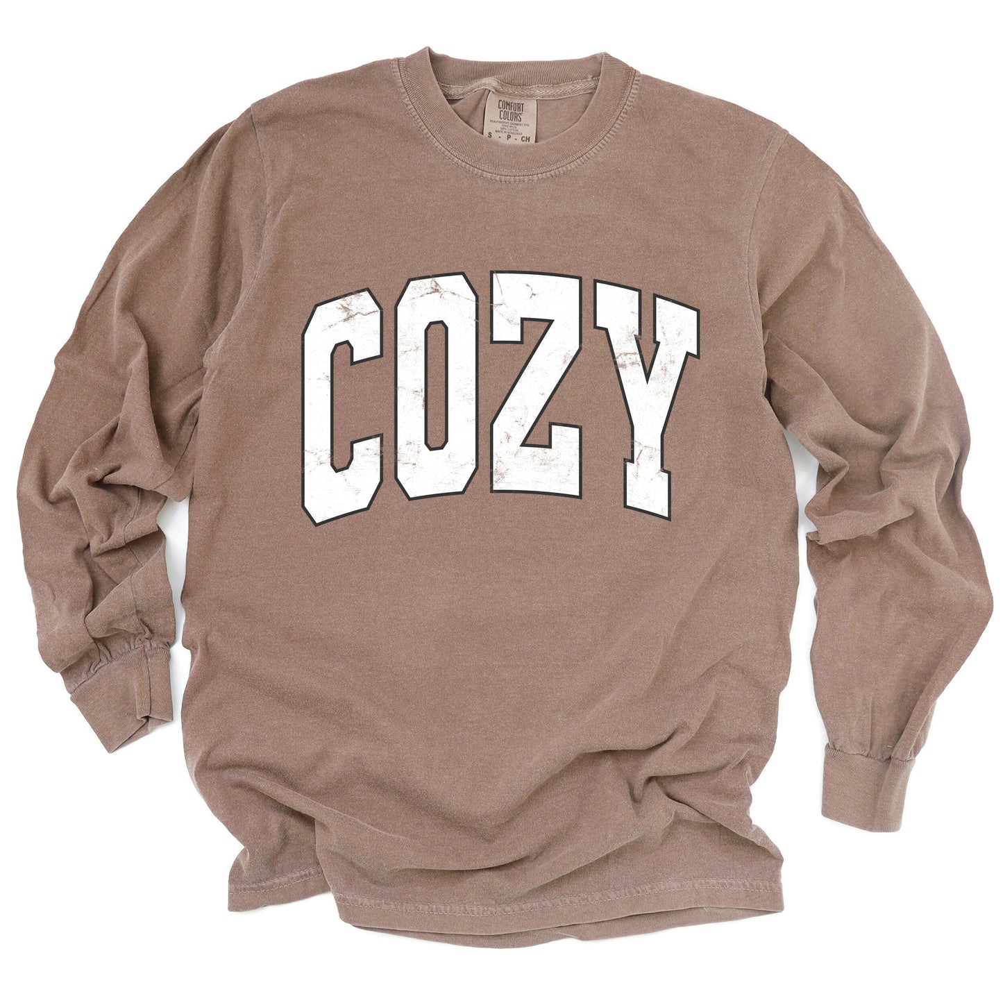 Cozy Worn Varsity - Womens Garment Dyed Long Sleeve