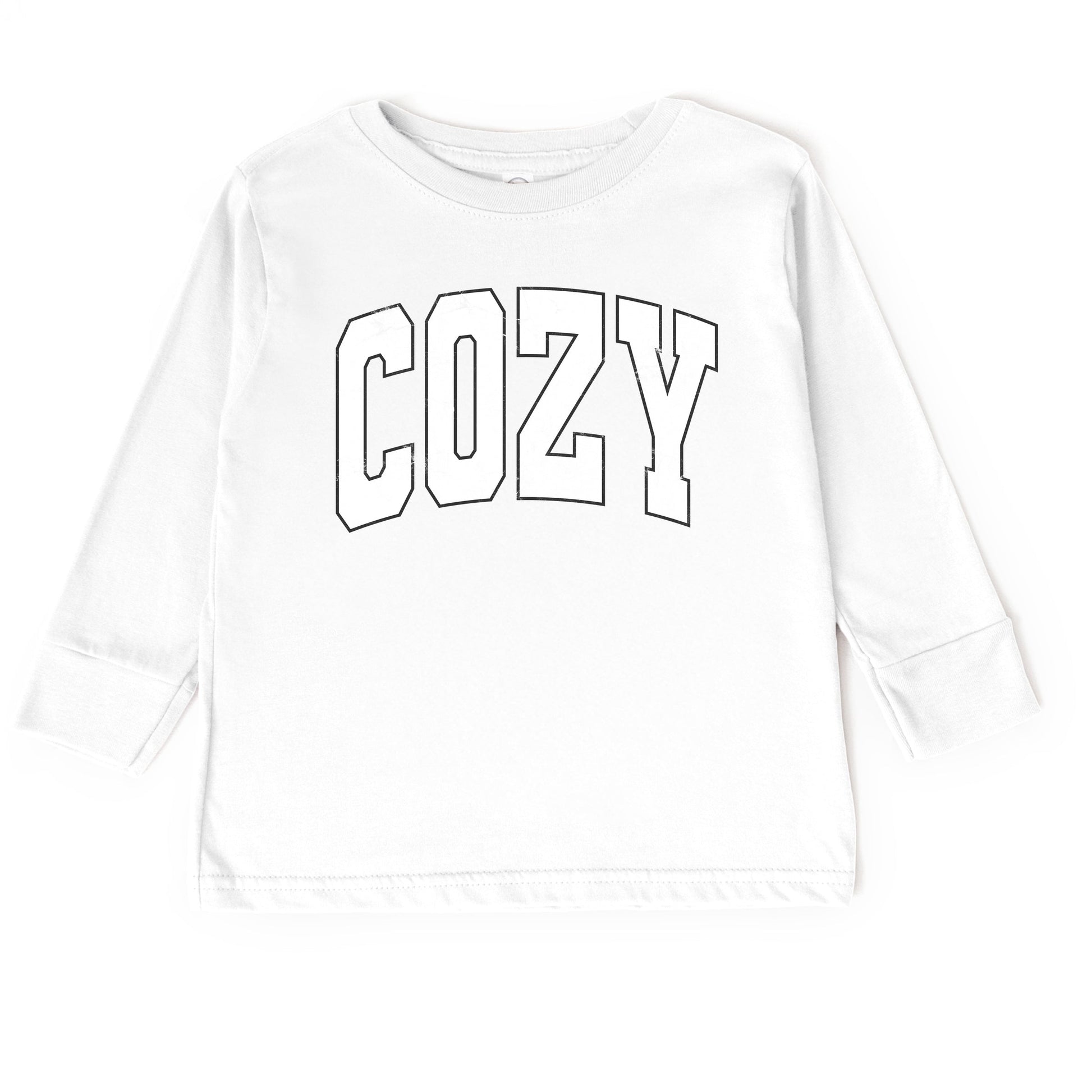 Cozy Worn Varsity - Kids Toddler Long Sleeve Tee