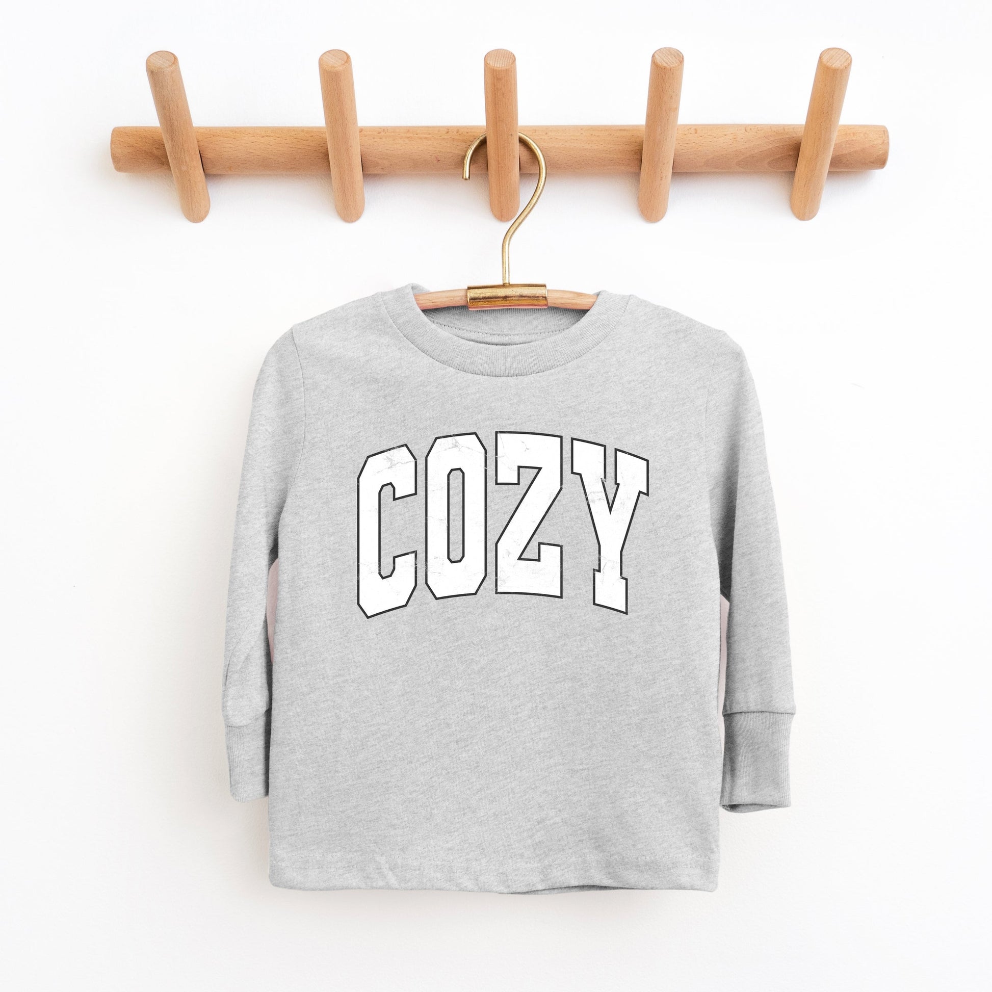 Cozy Worn Varsity - Kids Youth Long Sleeve Tee